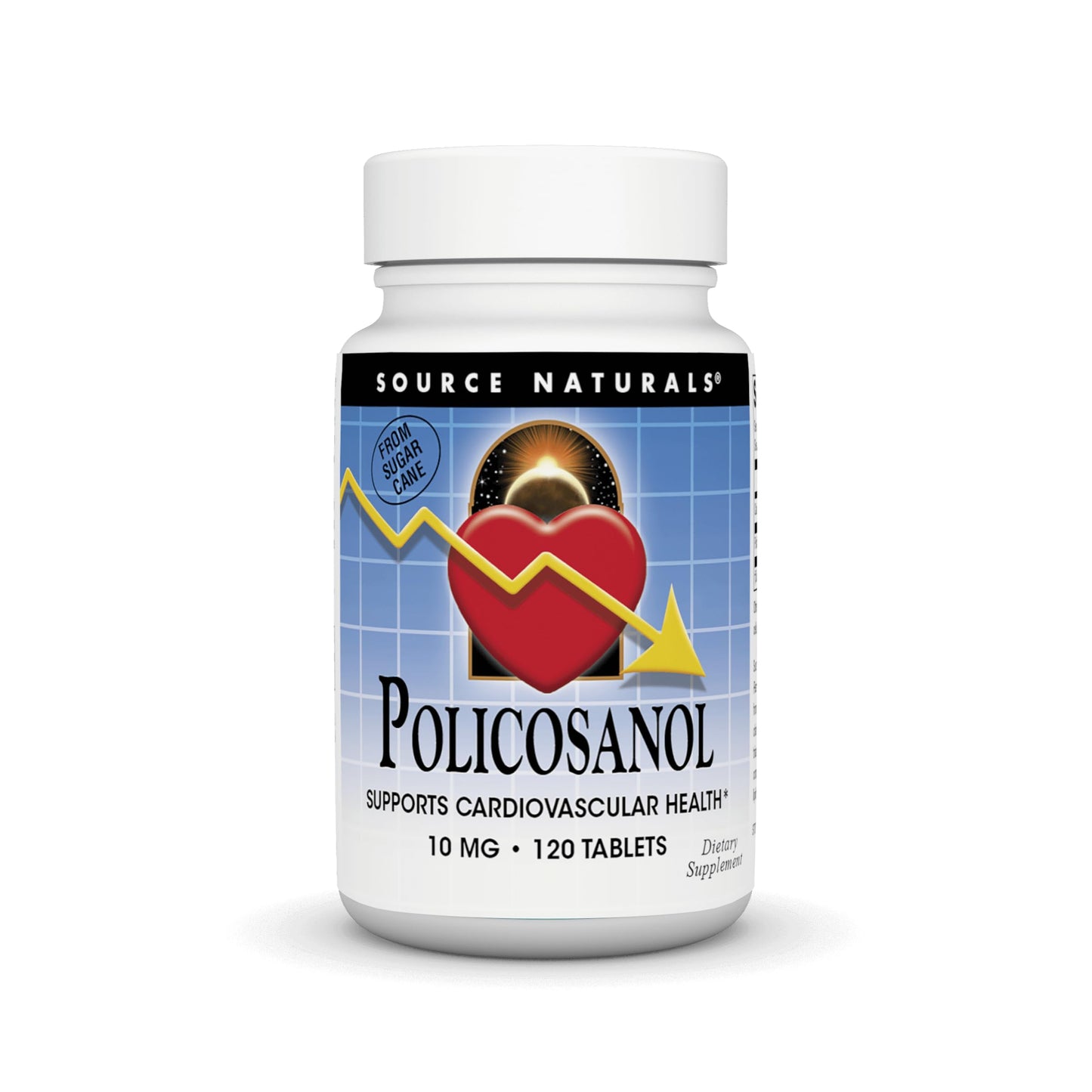 Source Naturals Policosanol 10 mg Supports Cardiovascular Health, 120 Tablets