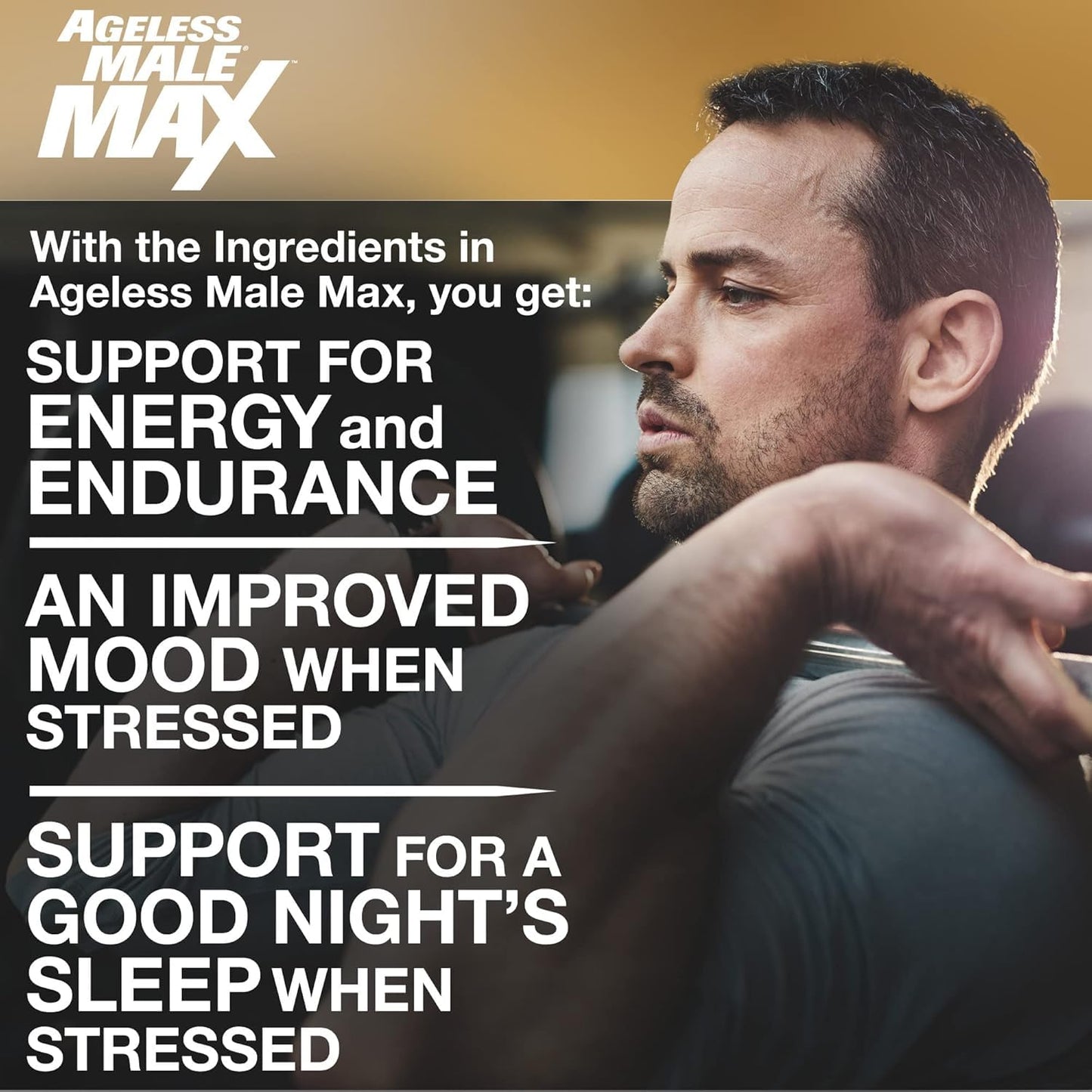 Ageless Male Max Chewable Nitric Oxide Booster for Men, 200 Count
