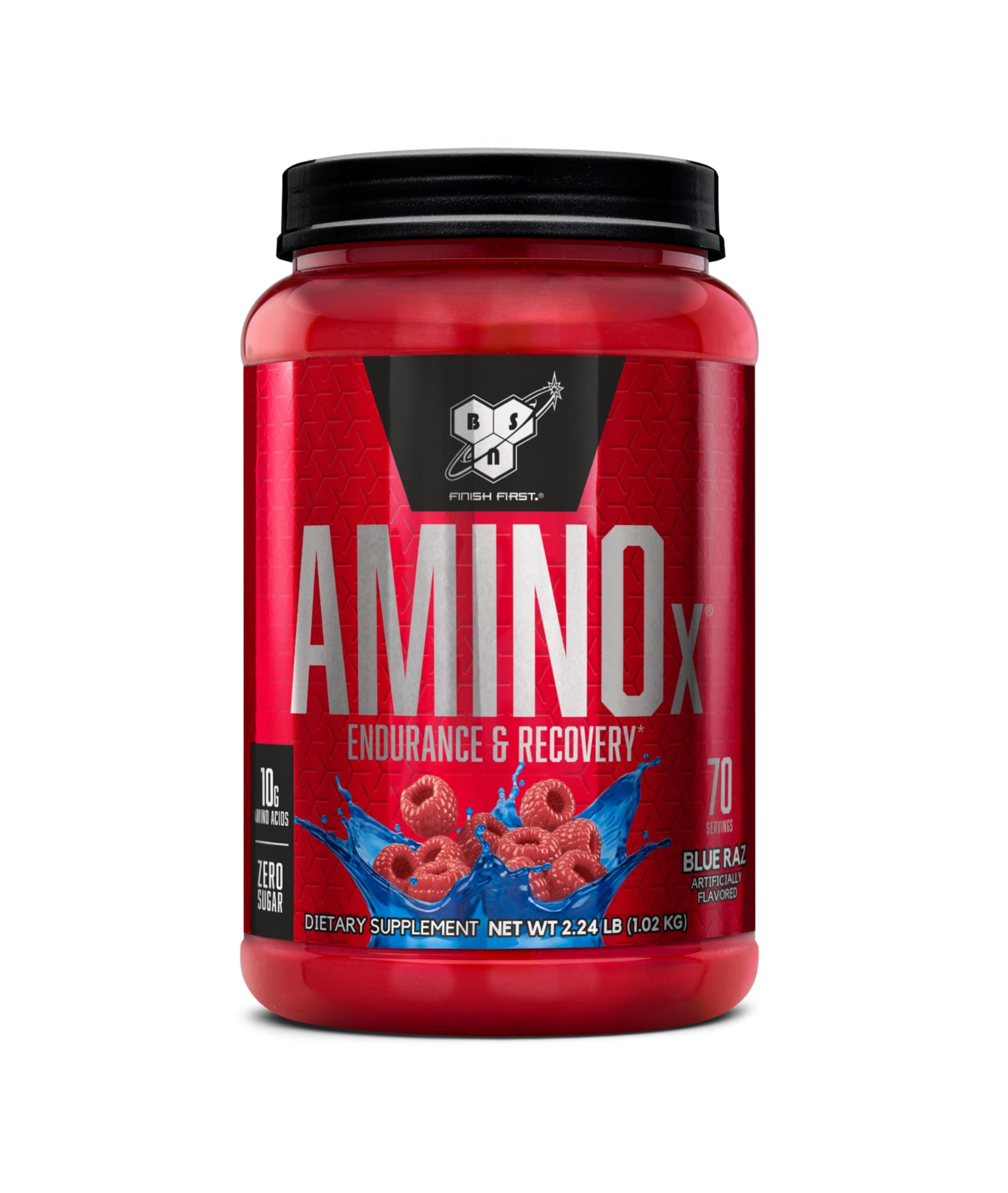 BSN Amino X BCAAs Recovery Powder, Caffeine Free, Blue Raz, 35.84 oz