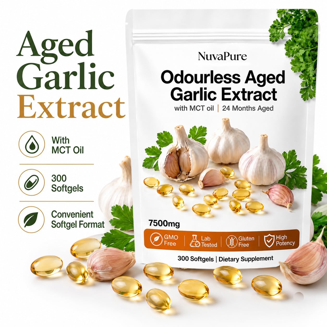 Lymphaire Nuvapure Aged Garlic Capsule 300