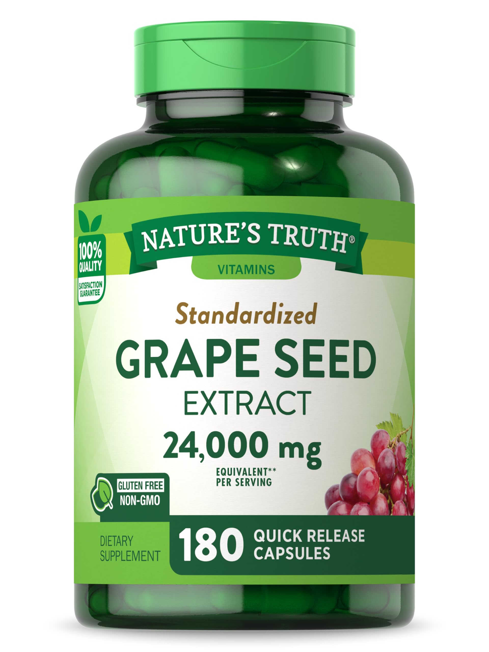 Nature's Truth Grape Seed Extract Capsule 180 Count