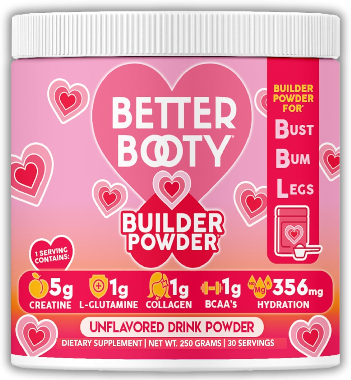 Angry Supplements Better Booty Builder Powder Creatine Monohydrate Supplement for Women, 4.4 oz