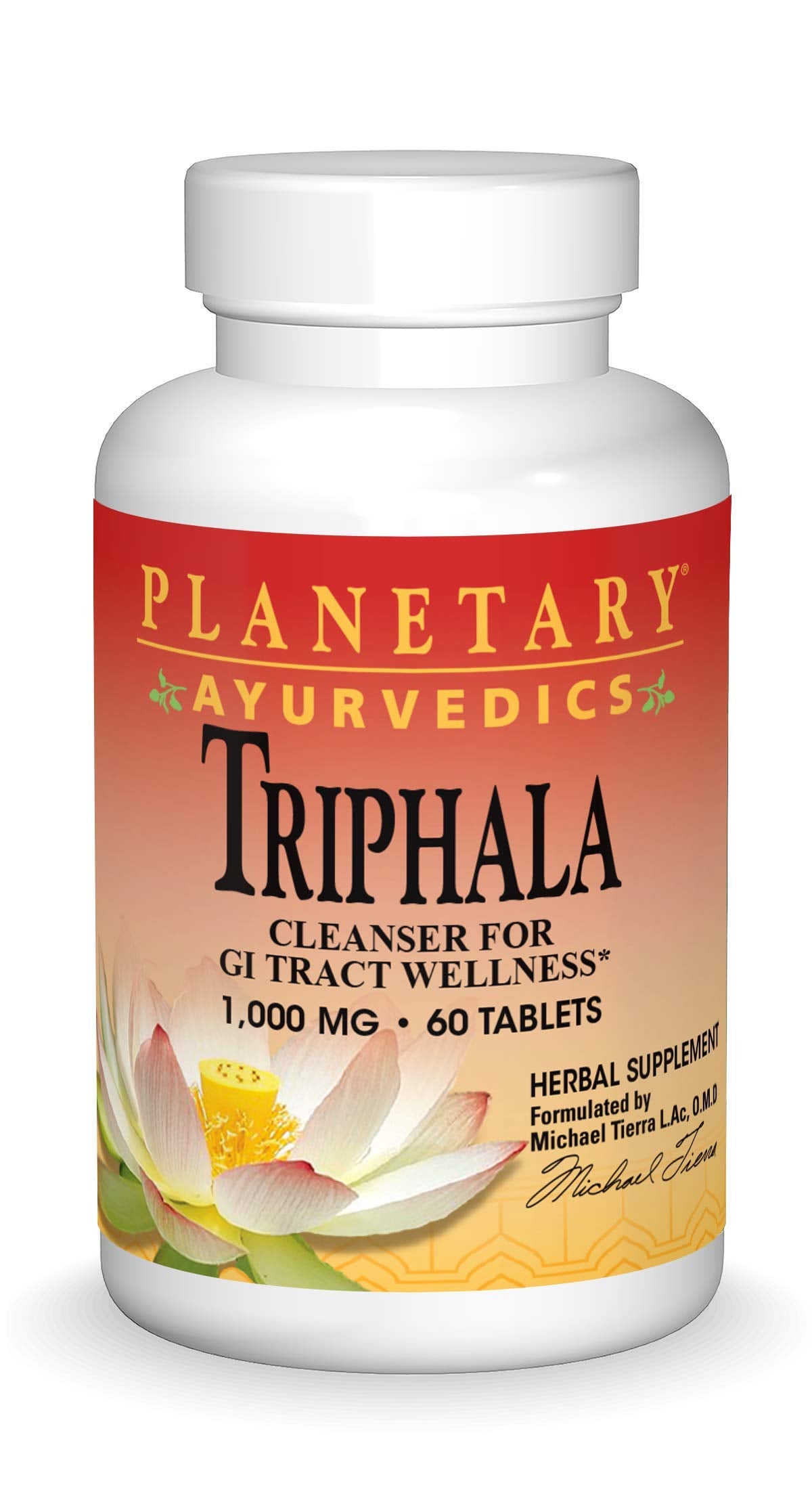 Planetary Herbals Triphala 1000mg GI Tract Wellness & Cleanse Tablet, 60 Count