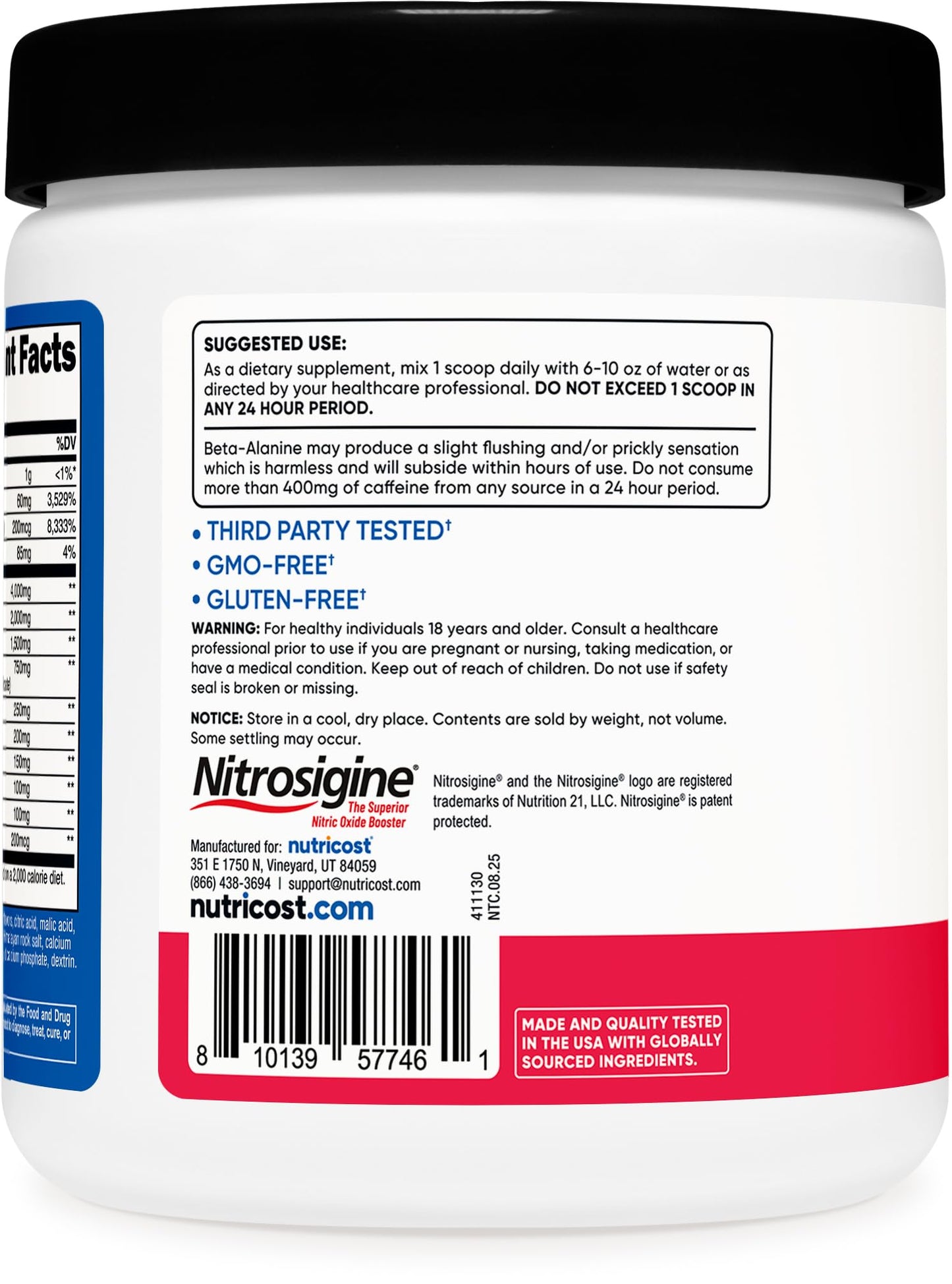 Nutricost Pre-Workout Strawberry Margarita Powder 13.1