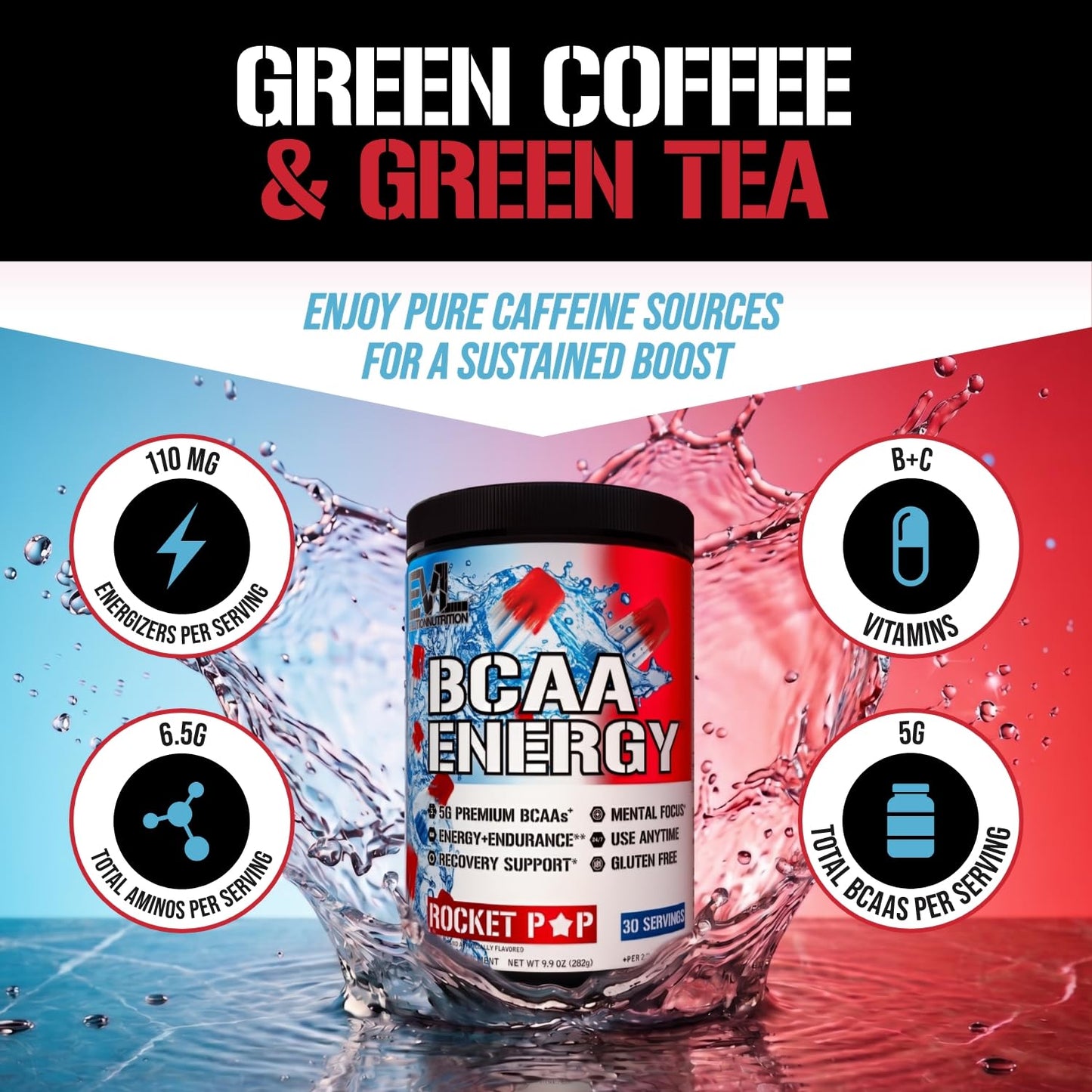 Evlution BCAAs Amino Acids Powder, 9.9