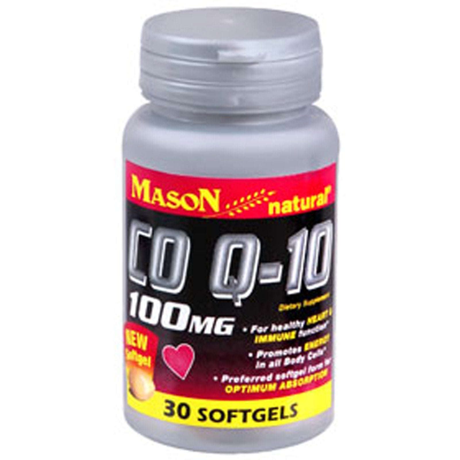 Mason Natural CoQ-10 100 mg Softgels, 30 Count