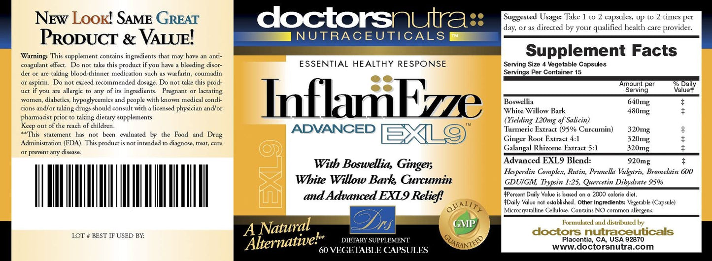 Doctors Nutra Nutraceuticals InflamEzze Capsules 60 Count