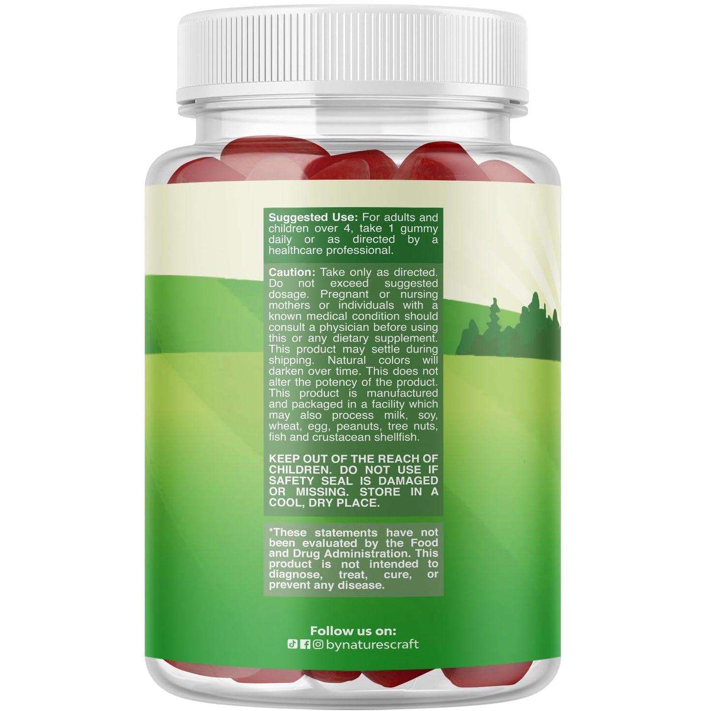 Natures Craft USDA Organic Probiotic Gummies for Kids - Strawberry Flavor, Vegan Non-GMO, Gentle 2.5B CFU Probiotics, 120 Count