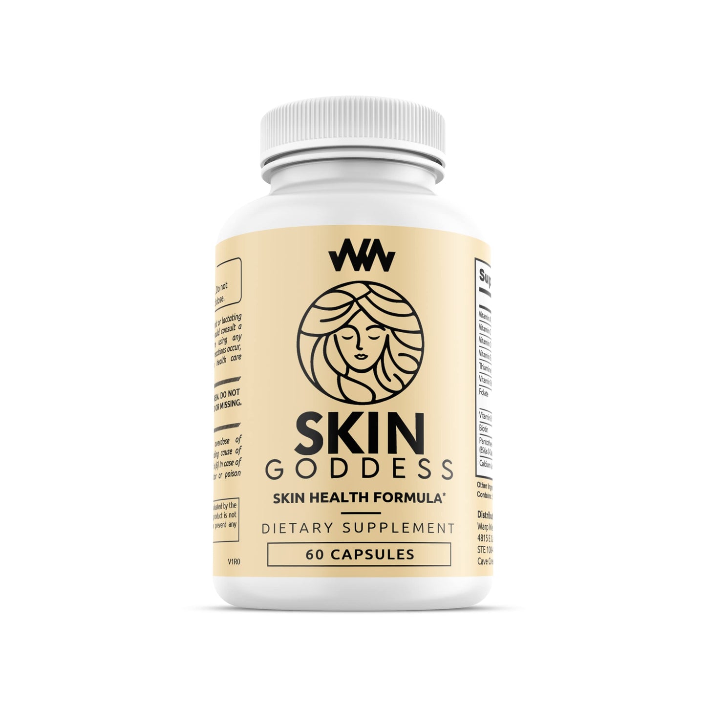Warped Wellness Women's Skin Health Supplement Capsule, 60 Count