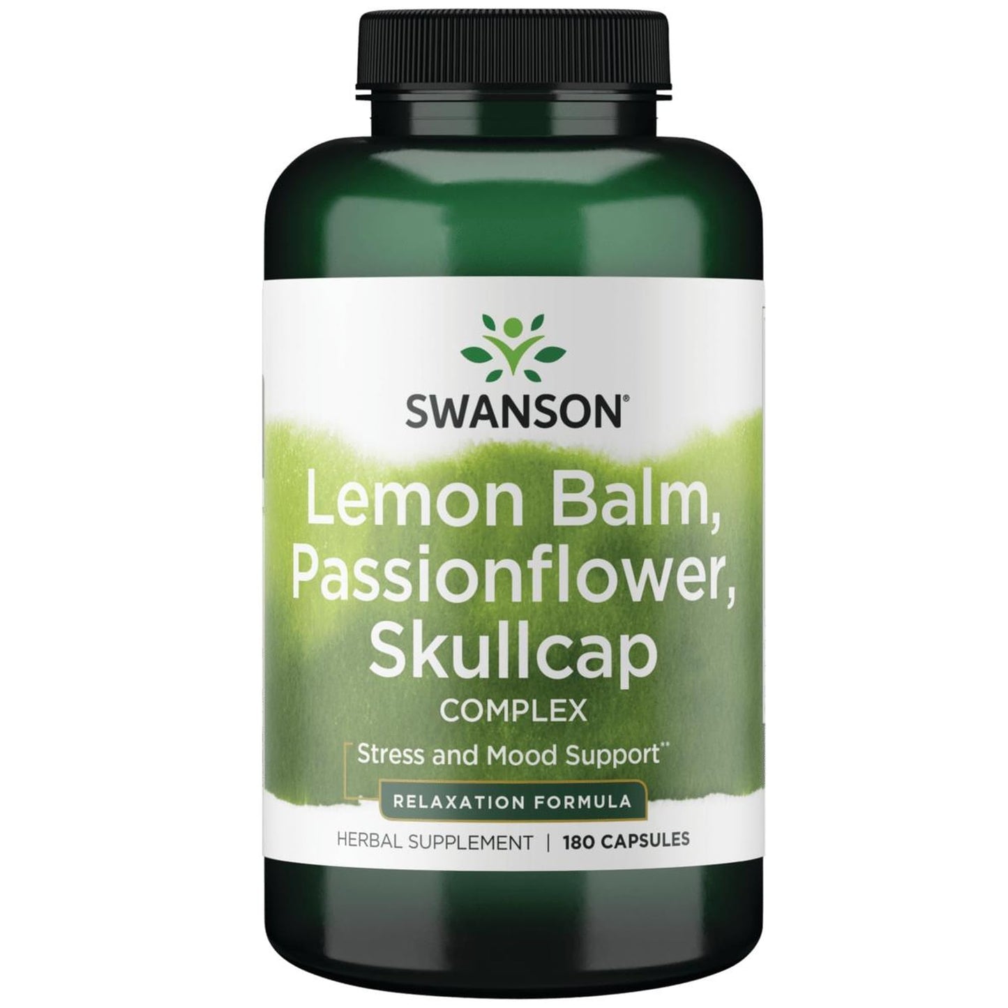 Swanson Lemon Balm Passion Flower Skullcap Complex Capsules 180
