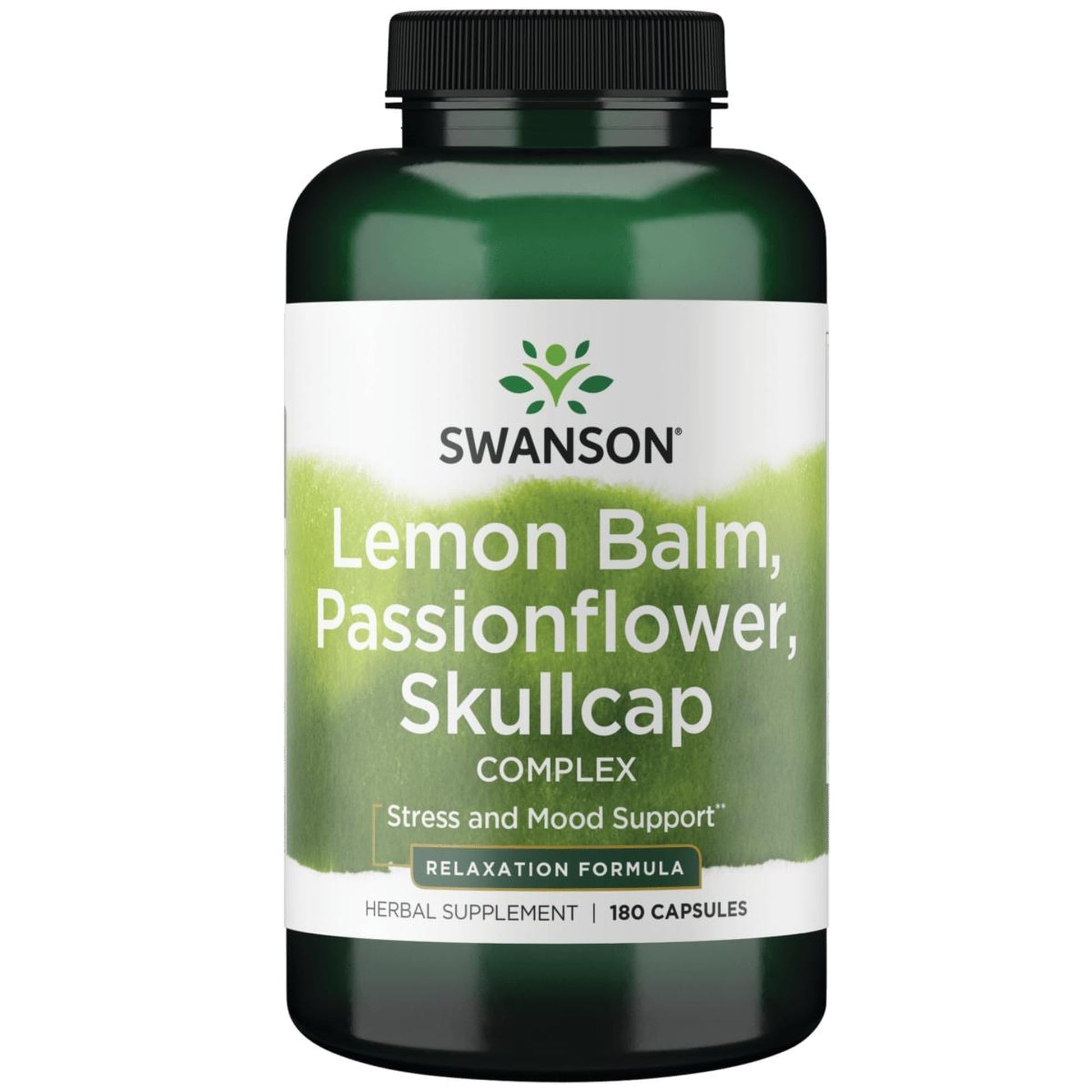 Swanson Lemon Balm Passion Flower Skullcap Complex Capsules 180