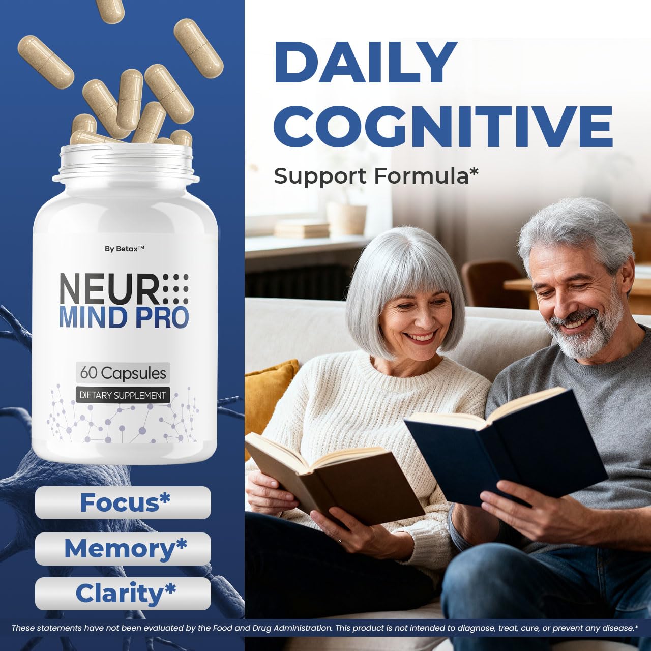 BetaX Neuro Mind Pro Capsules, 60 Count