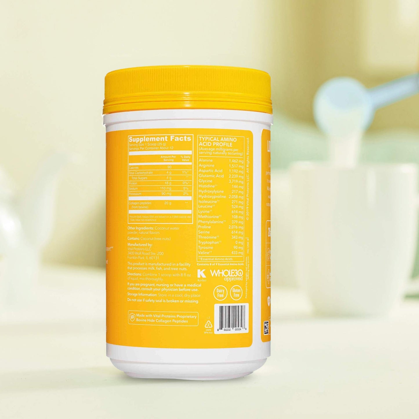 Vital Proteins Vanilla Coconut Water Collagen Peptides Powder, 10.8 oz