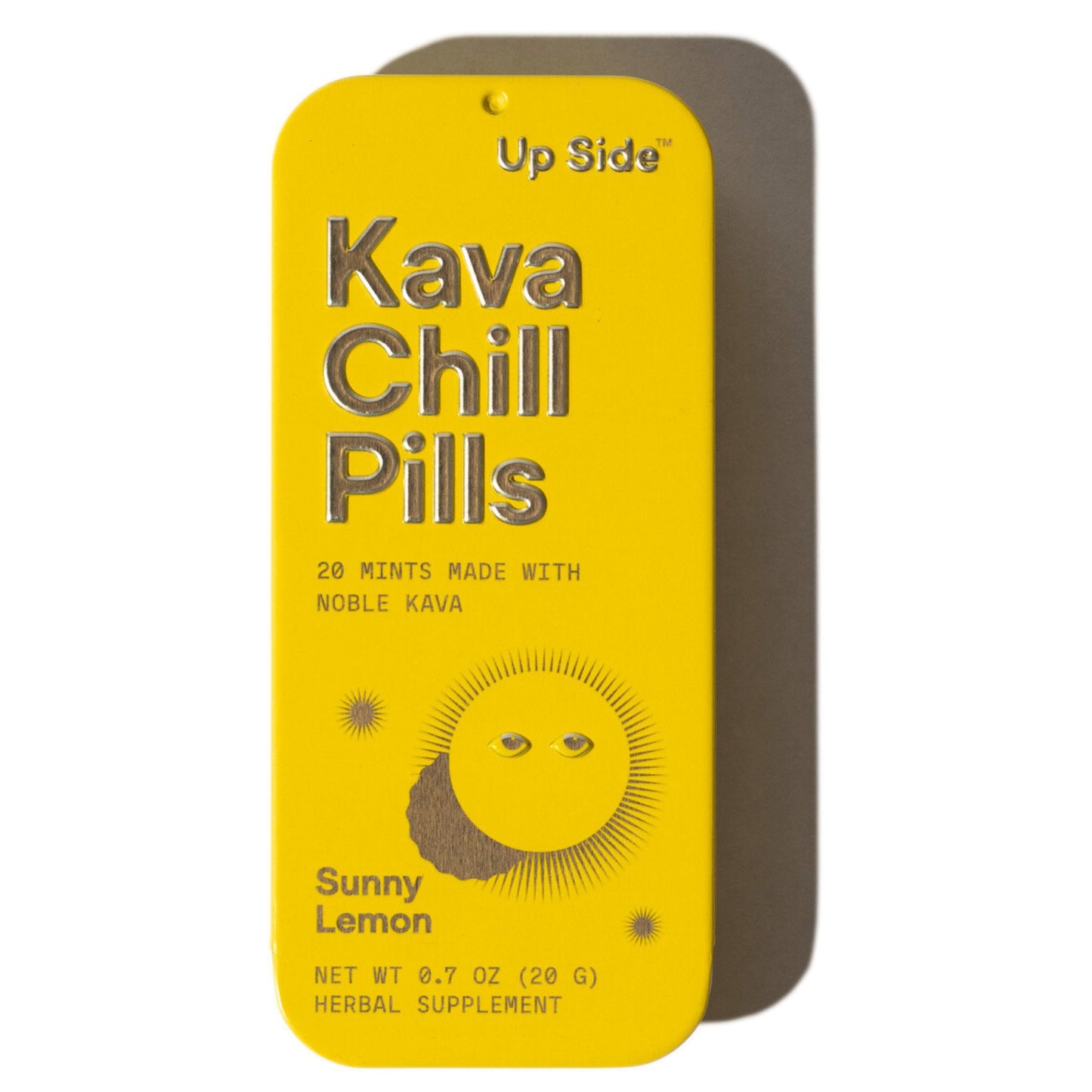 Up Side Kava Chill Pills, Lemon Kava Candy for Mood & Relaxation Support, 20 Tablets