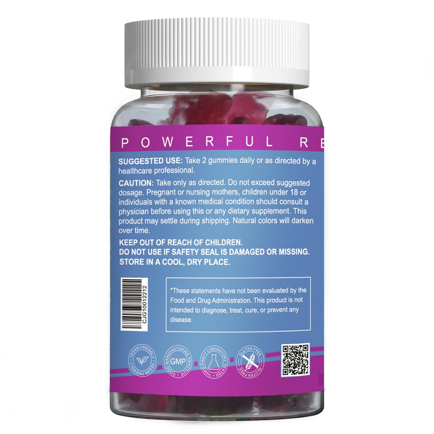 EAZGOO Magnesium Glycinate Gummies 400mg with L-Threonine 200mg, 60 Gummies