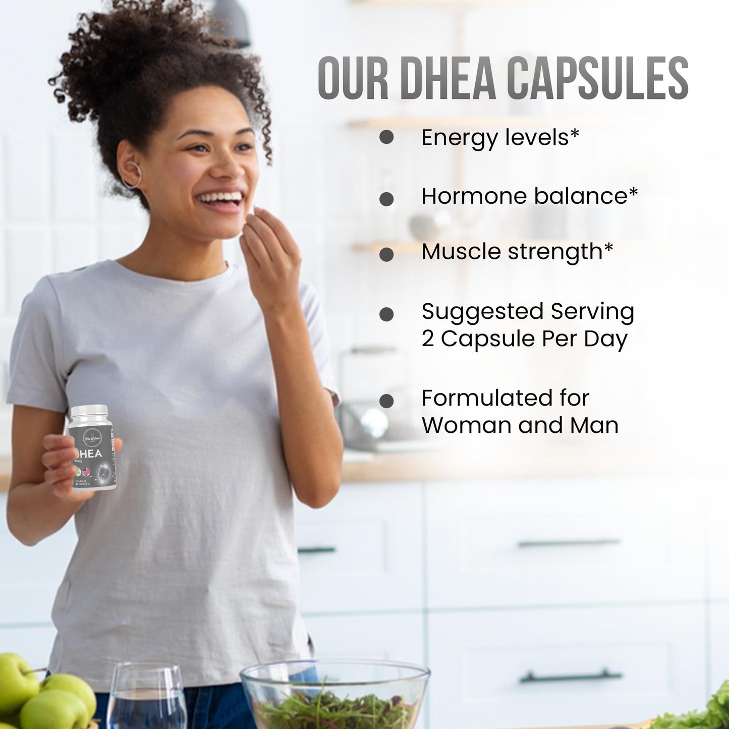 Via Natura Organics DHEA 100mg Capsule, 60 Capsules