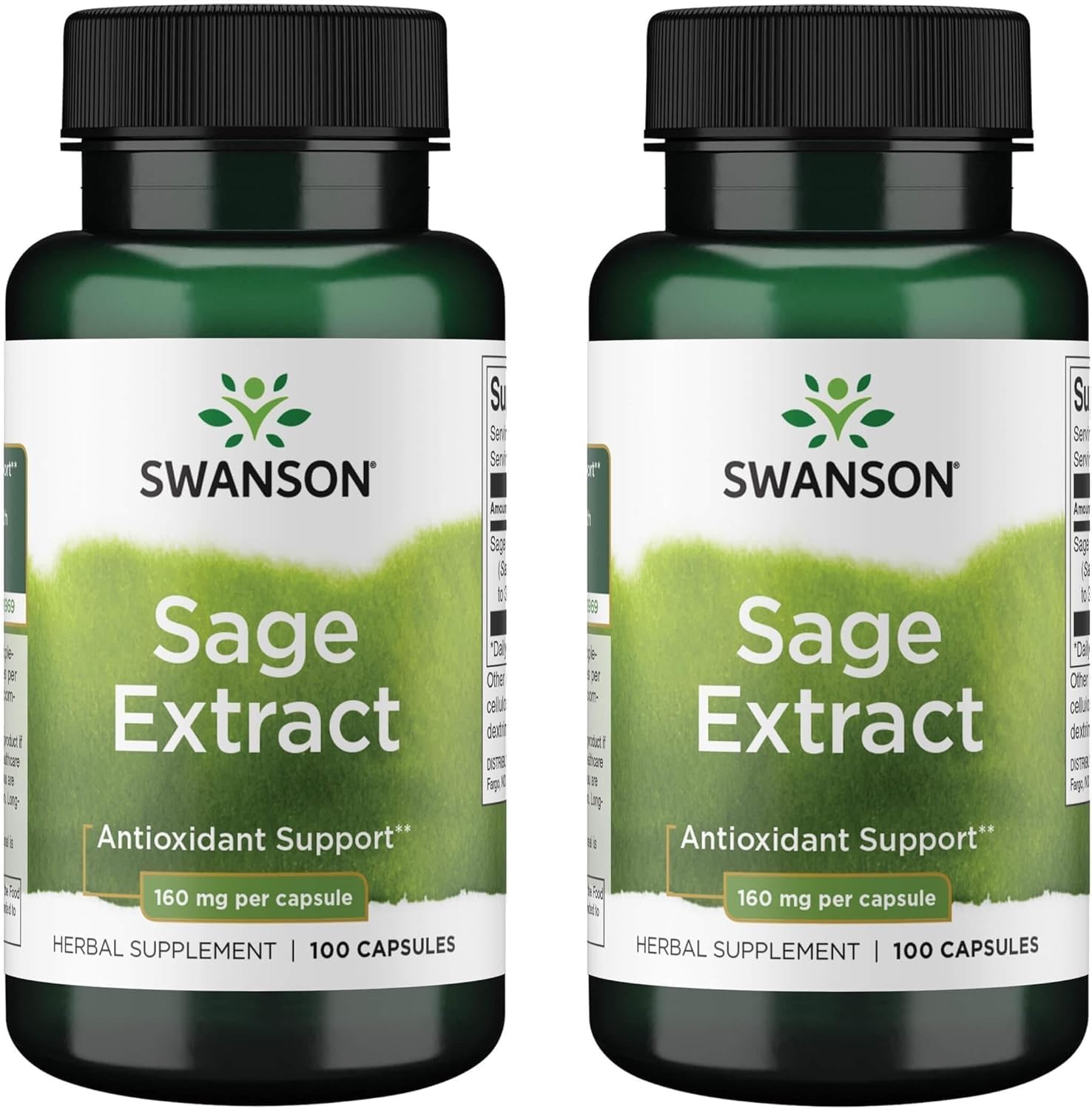 Swanson Sage Extract Capsules 200 Count