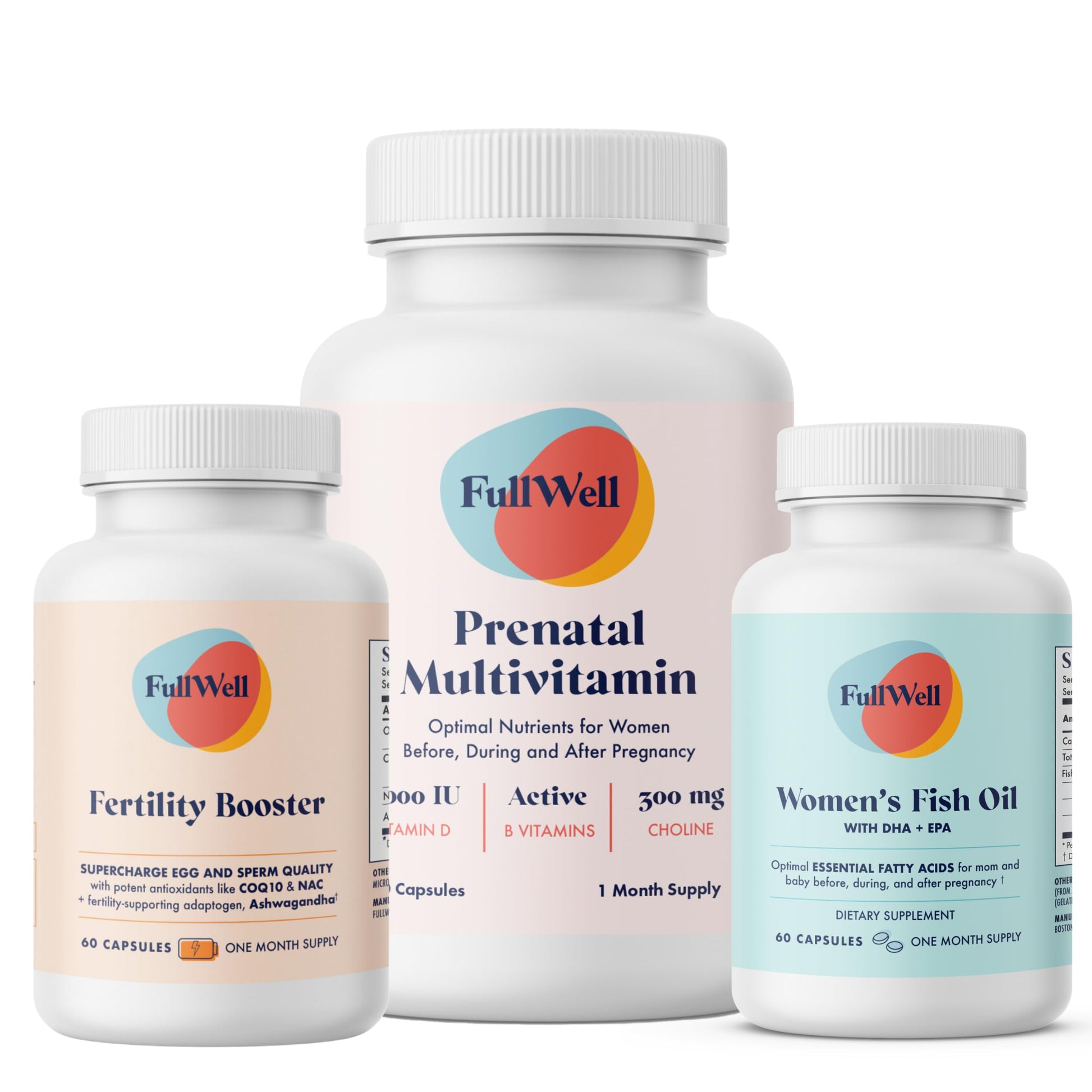 FullWell Women's Fertility Trio Capsules, 360 Count