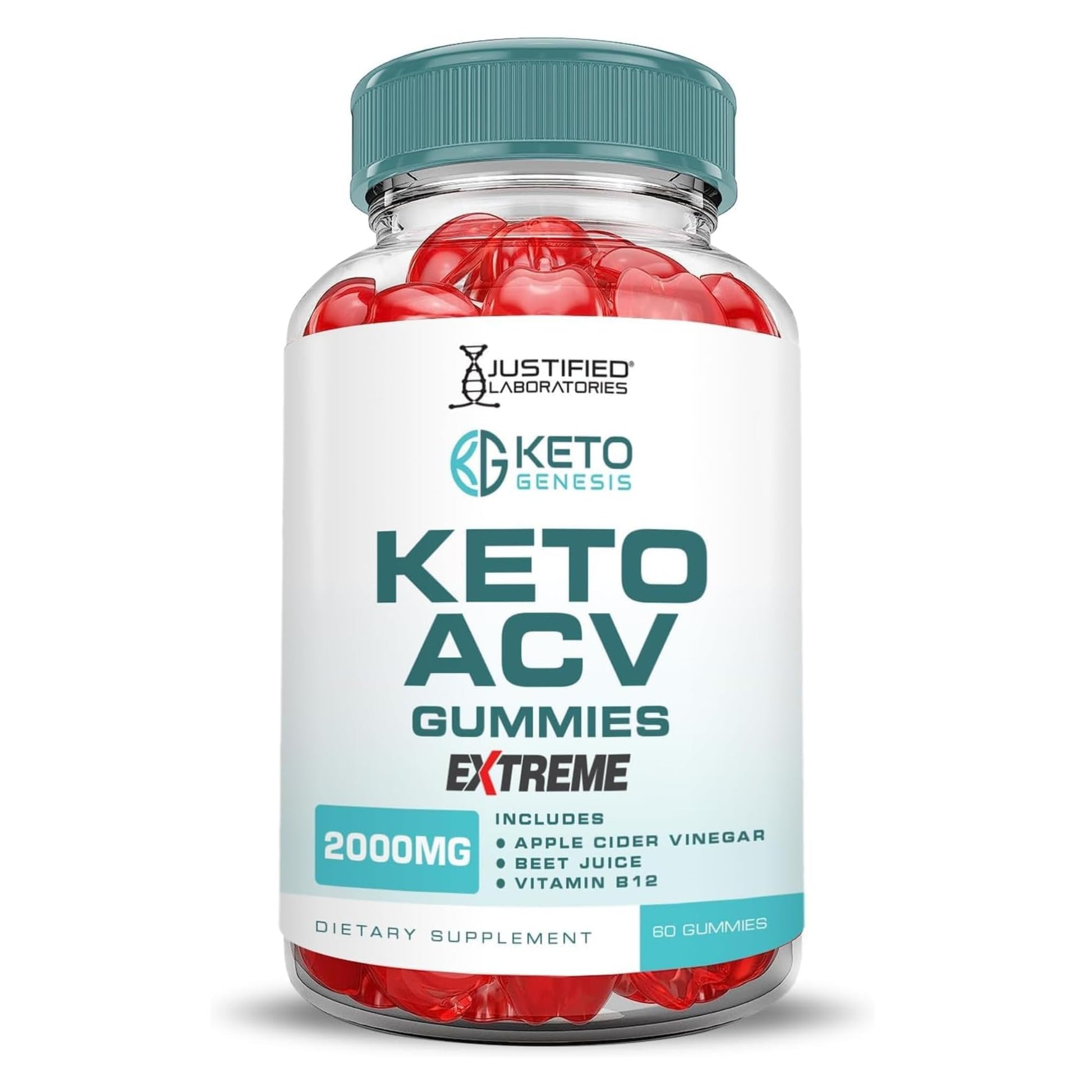 Justified Laboratories Keto Genesis Keto ACV Gummies Extreme Gummy, 60 Count