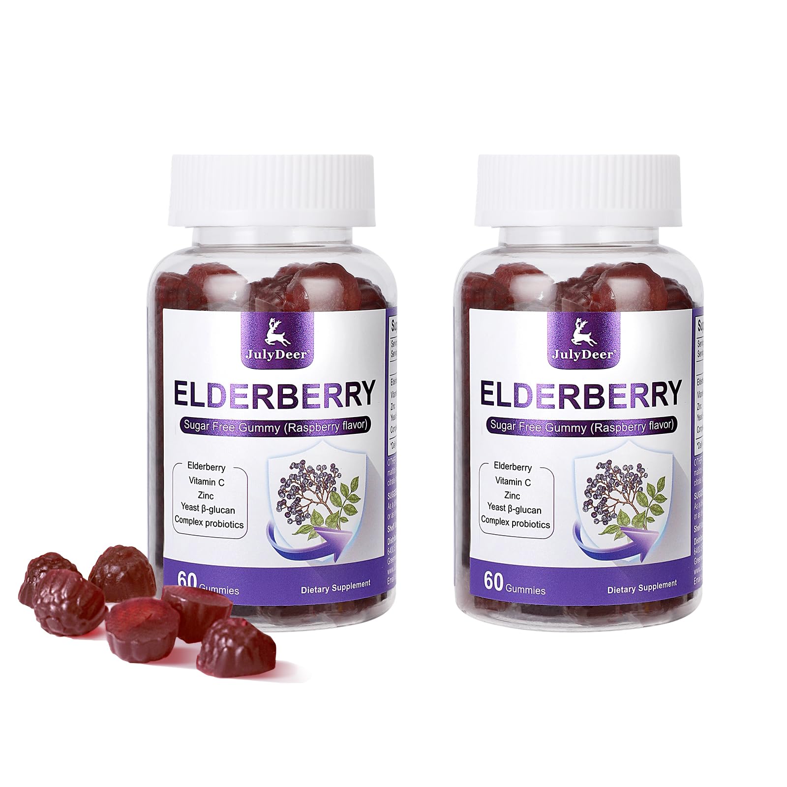 JulyDeer Sambucus Elderberry Gummies 120 Count