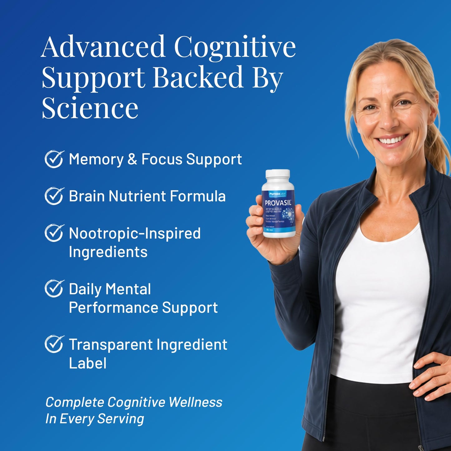 Provasil Brain Supplement for Memory, Focus, Mood & Concentration 180 Tablets