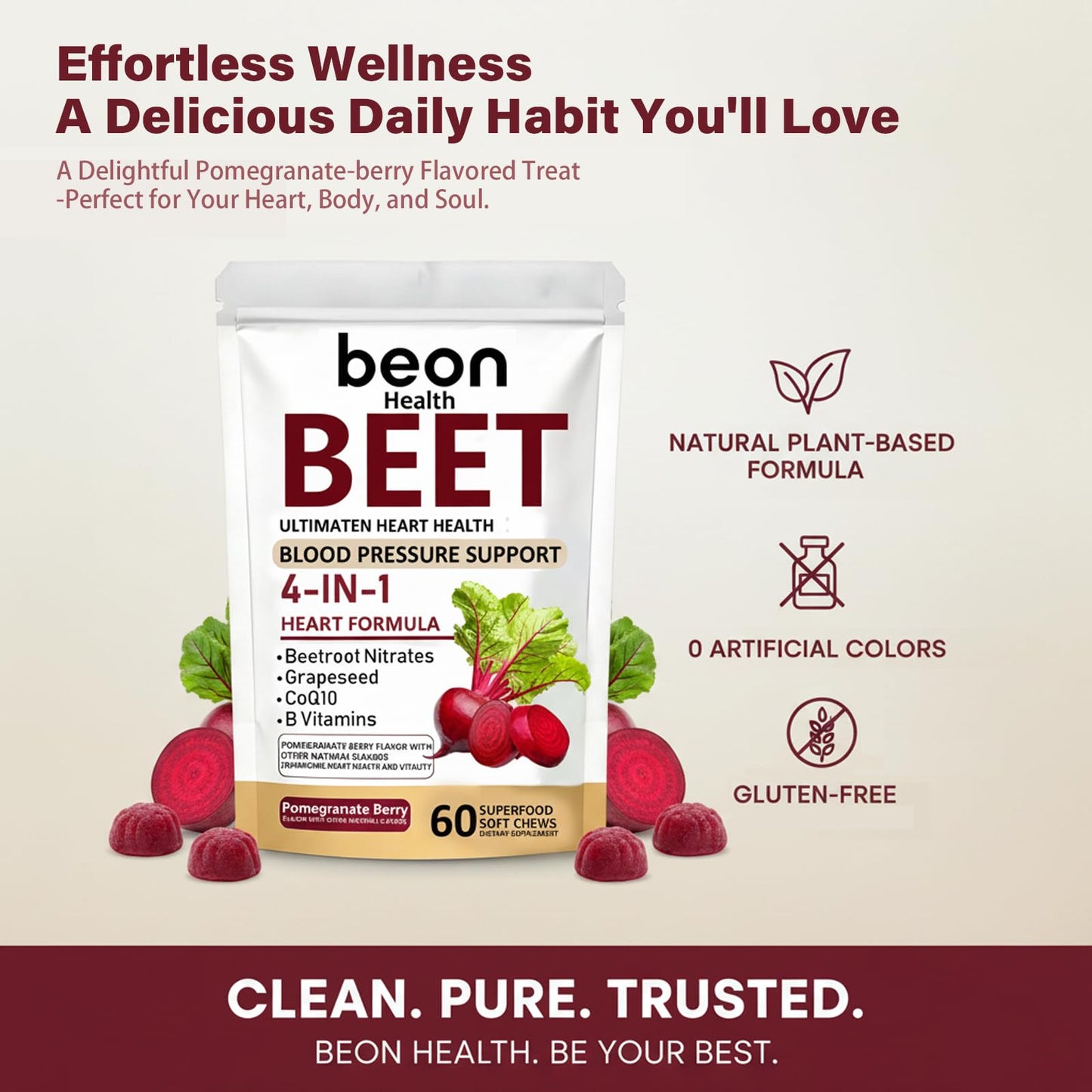 Beon Health Beetroot Chews Capsule 60 Count