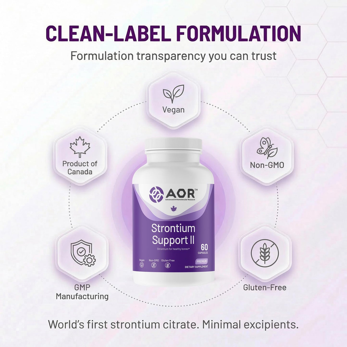 AOR Strontium Support II 341mg Capsule, 60 Count