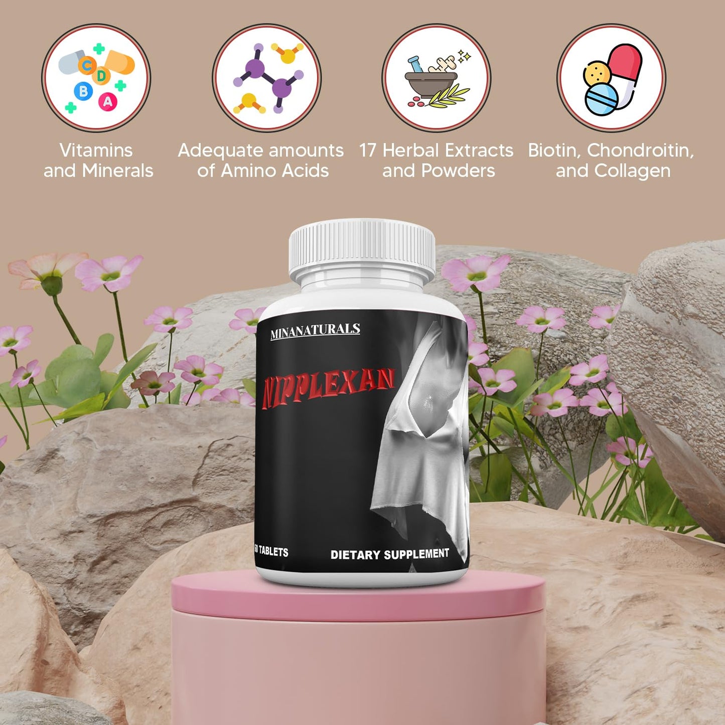 MINANATURALS NIPPLEXAN Natural Nipple Enlargement, 60 Tablets