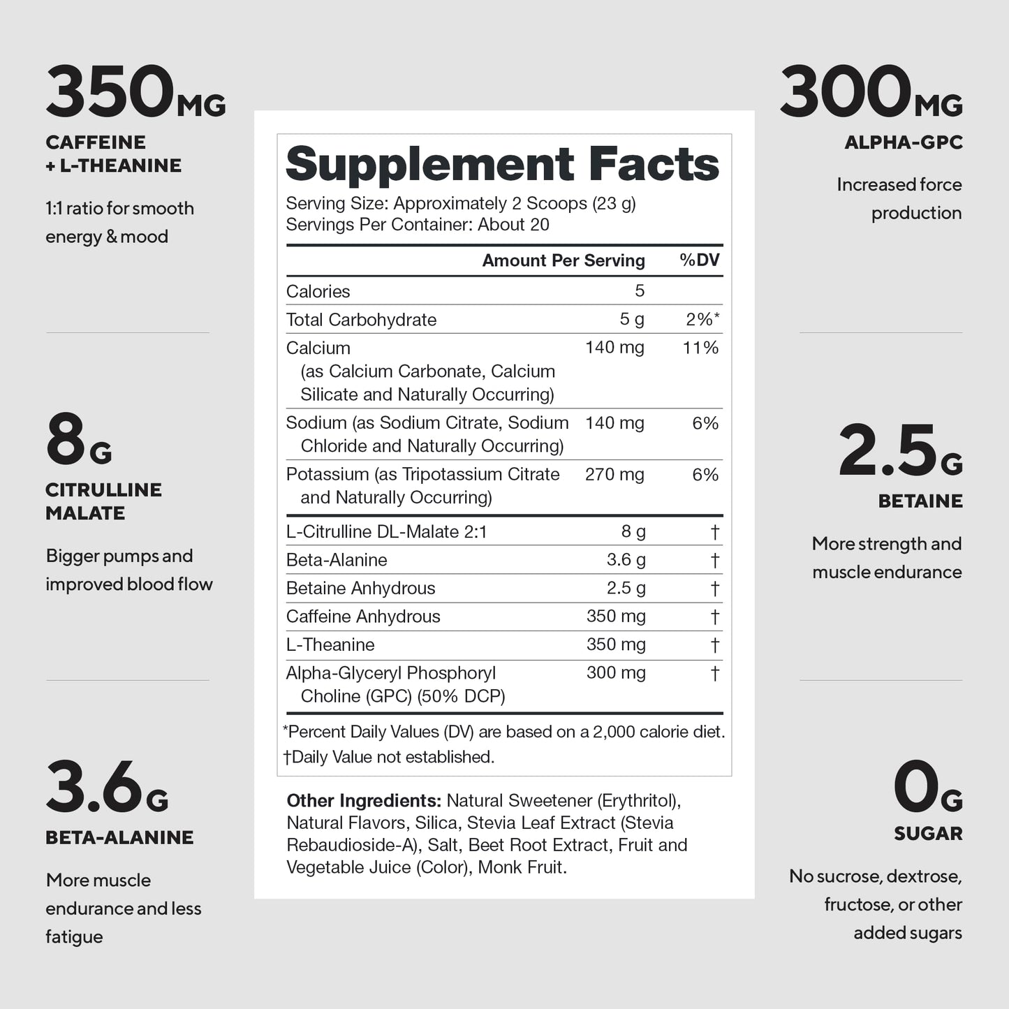LEGION Pulse Pre Workout Powder 20 Servings