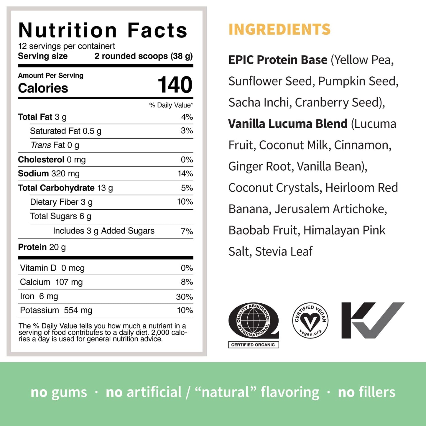 Sprout Living Epic Protein Bundle - Original, Chocolate Maca & Vanilla Lucuma Protein Powder, 1 lb, 12 Servings, 2-Pack