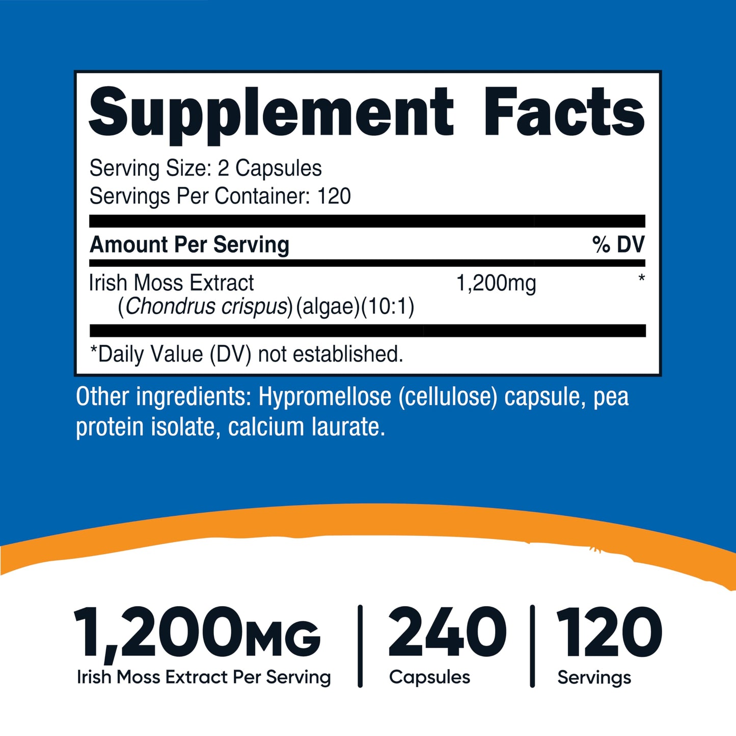Nutricost Irish Sea Moss Extract Capsules 240 Count