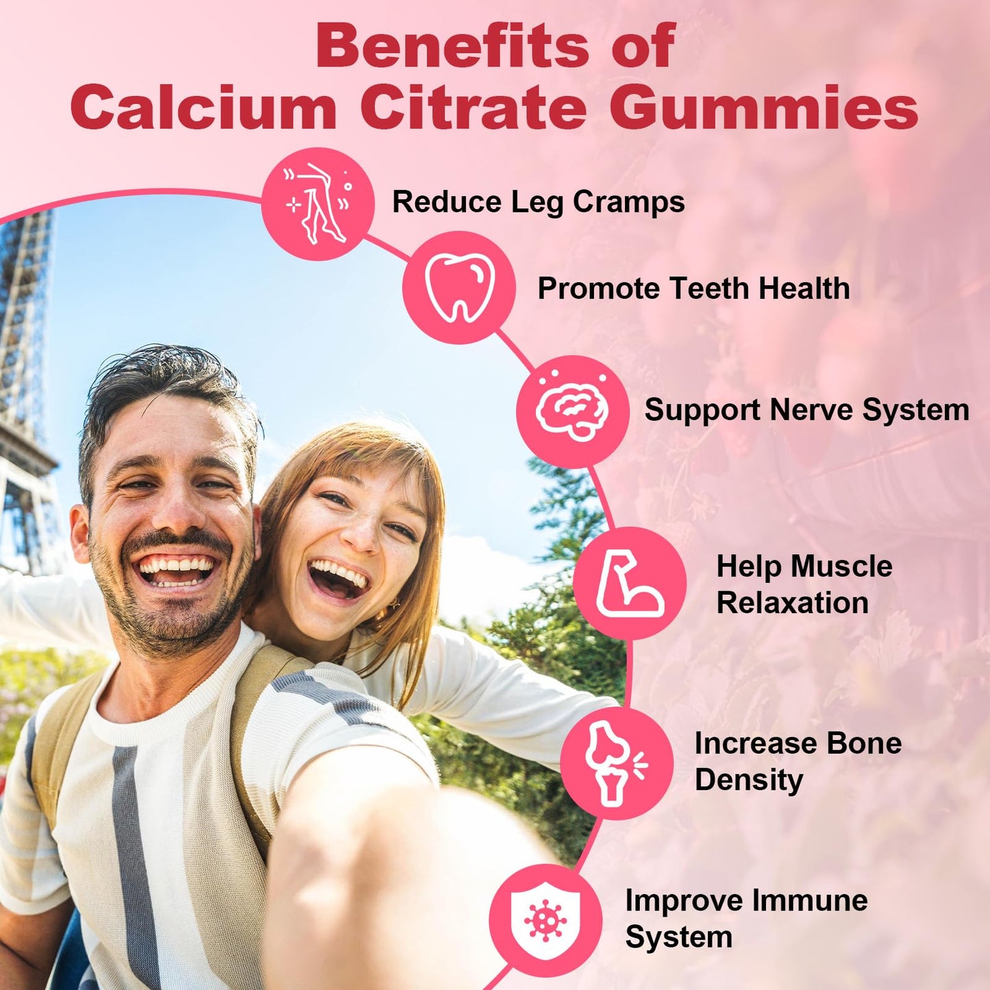 Flyrocer Calcium Citrate Gummies, 60 Count