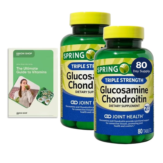 Generic Spring Glucosamine Chondroitin Triple Strength Tablets, 80 Tablets