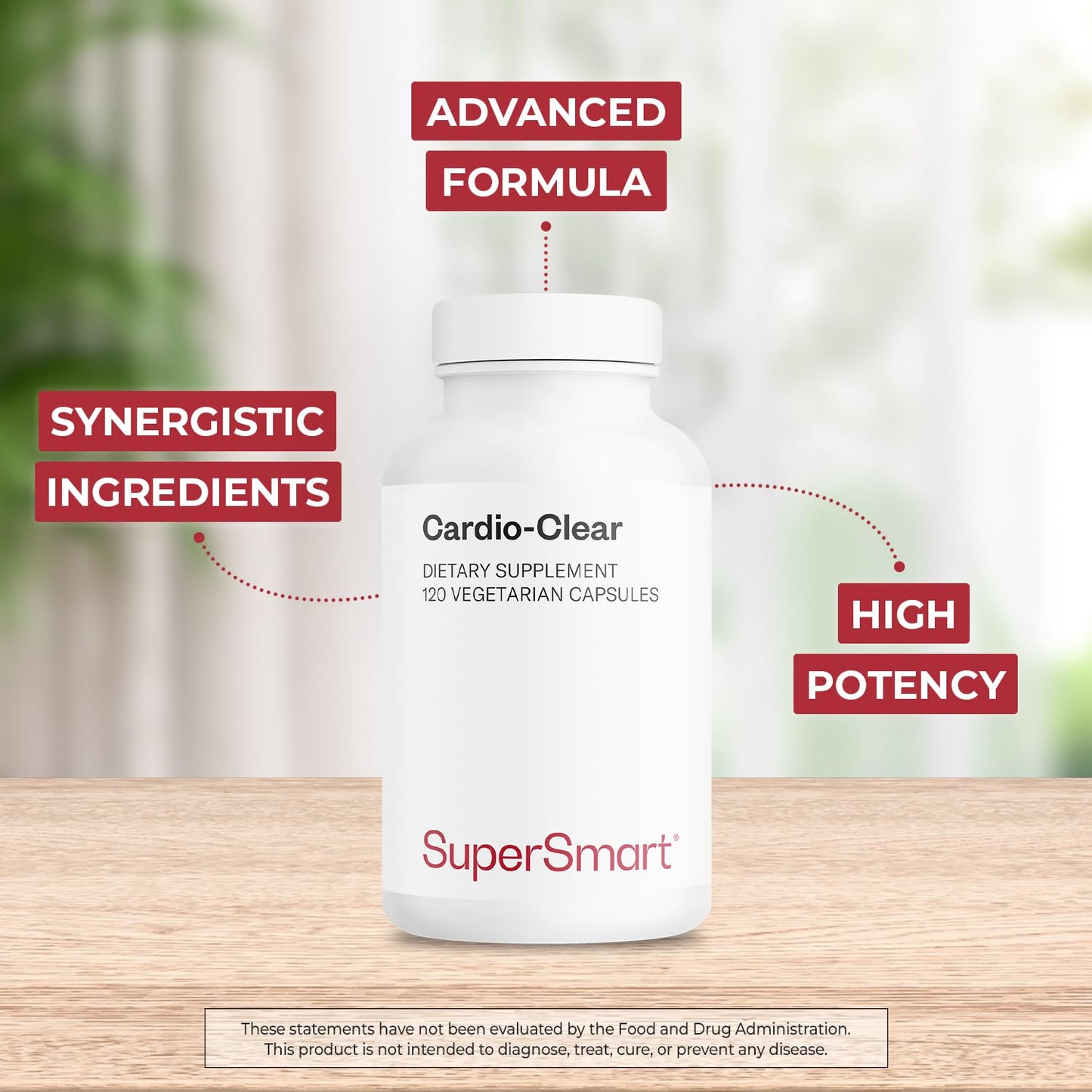 Supersmart Cardio Clear Garlic EDTA Supplement, 120 Vegetarian Capsules
