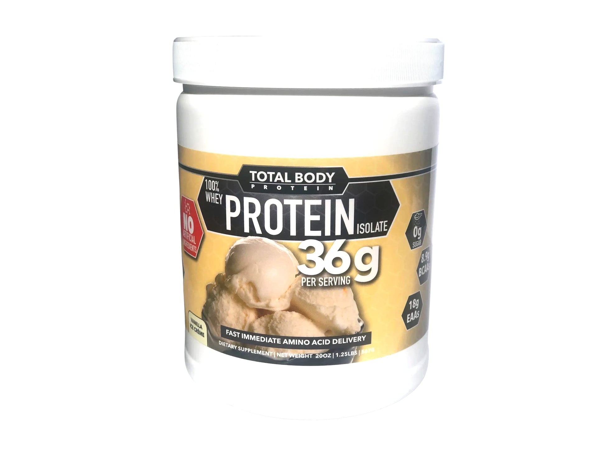 Total Body Protein 100% Whey Protein Isolate Powder, 20 Servings