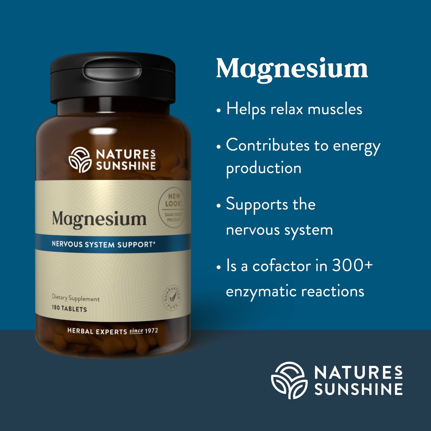 Nature's Sunshine Magnesium Tablets, 180 Count