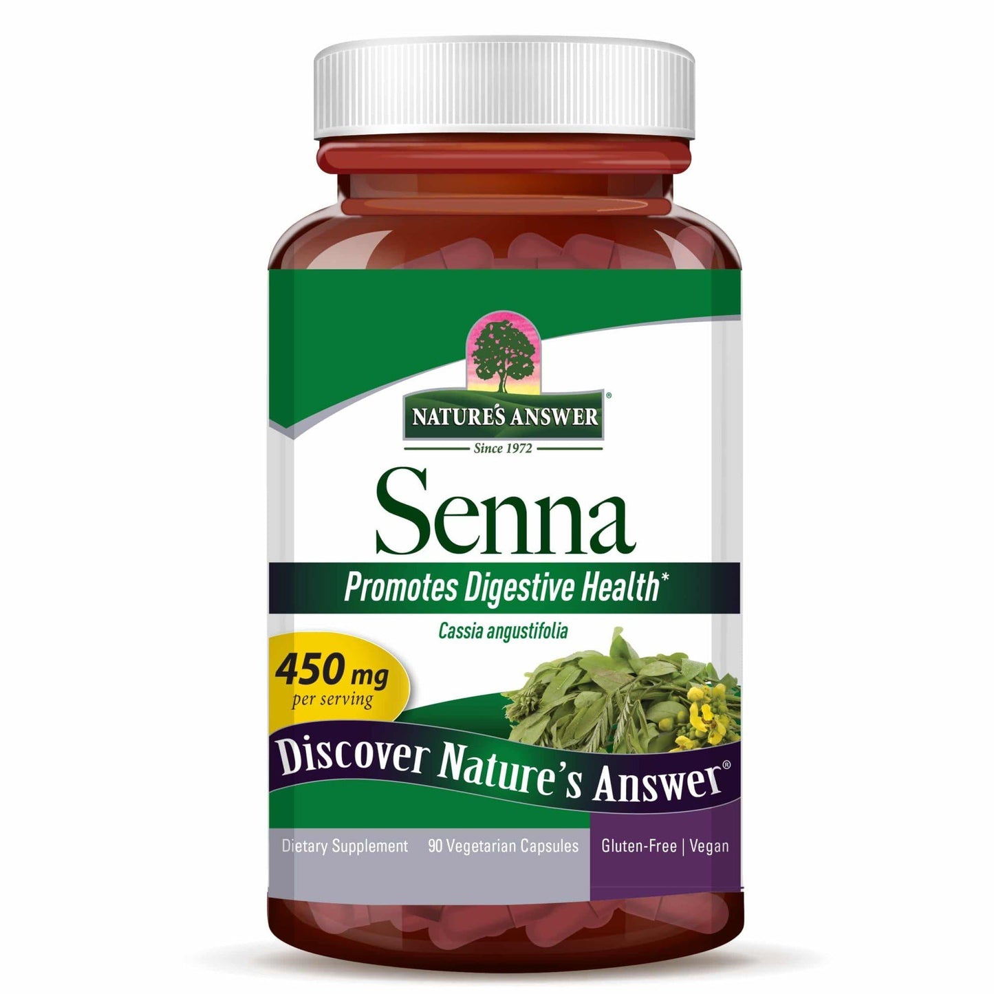 Nature's Answer Senna Leaf Vegetarian Capsules 90 Count
