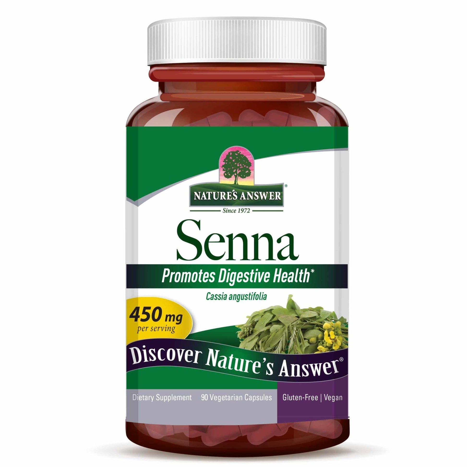 Nature's Answer Senna Leaf Vegetarian Capsules 90 Count
