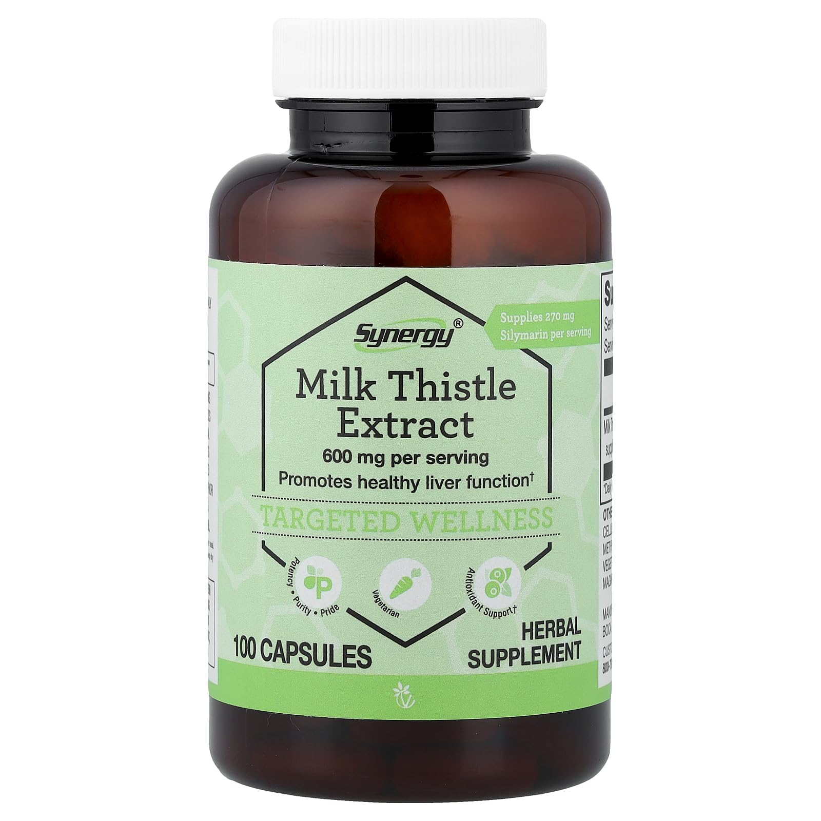 Vitacost Synergy Milk Thistle Extract Capsule, 1 Count