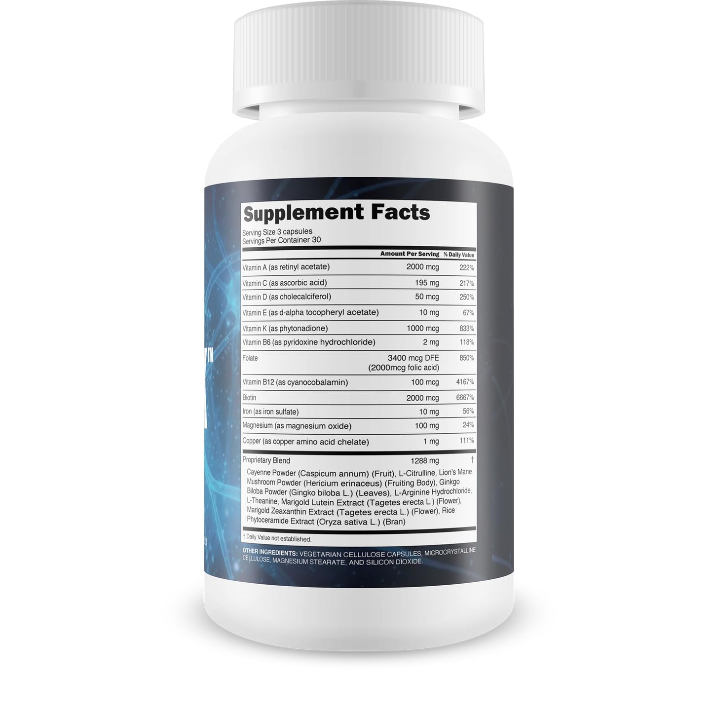 True You Health Blue Vitamin Nerve Hack Vitamin B12 Capsule 90 Count