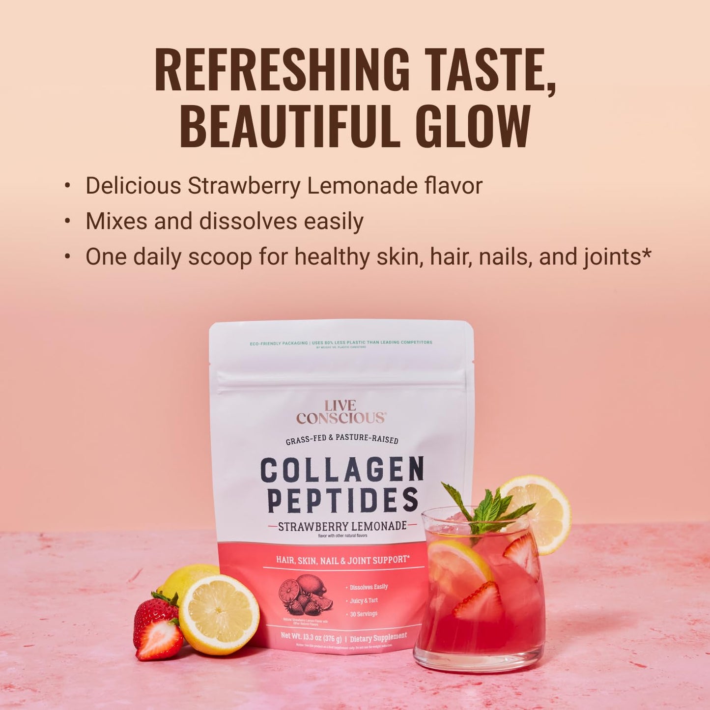Live Conscious Collagen Peptides Powder 25.6 oz