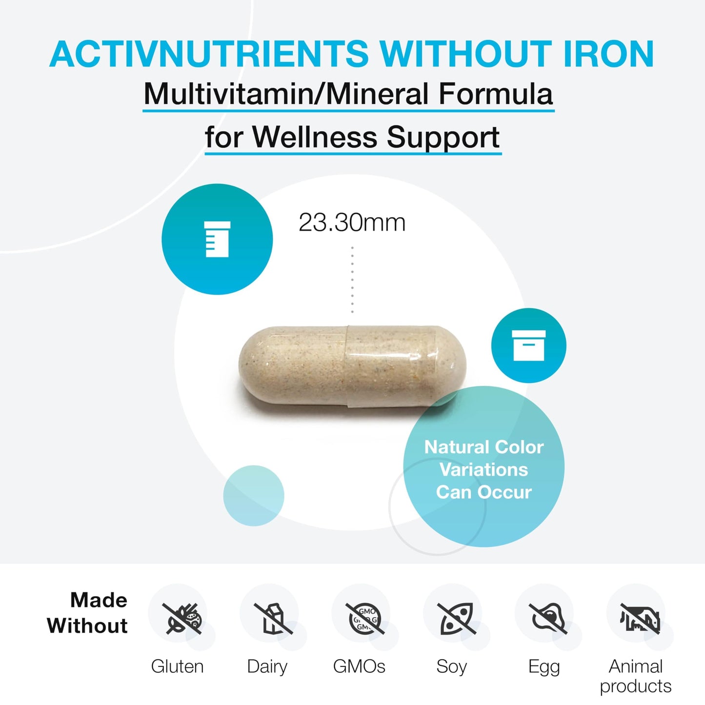 XYMOGEN ActivNutrients Without Iron Capsule 60 Count