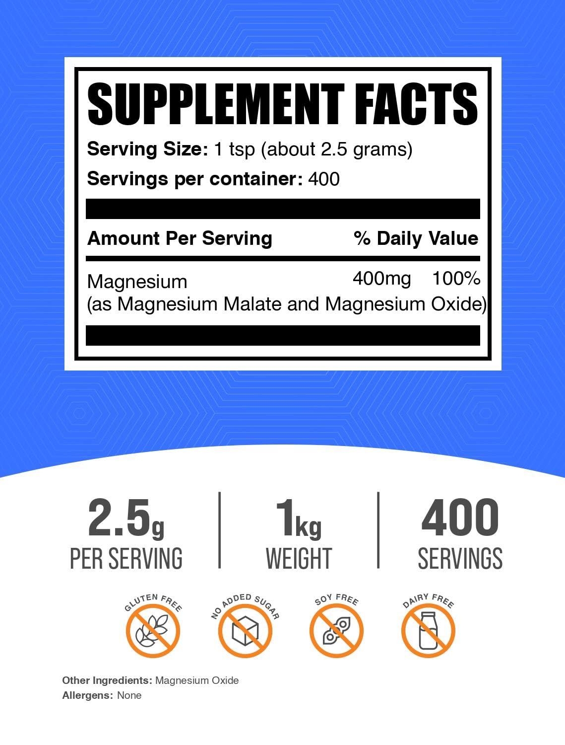 BulkSupplements Magnesium Malate Powder, 35.27 Ounce