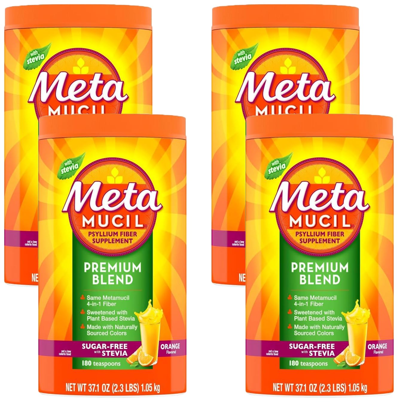 Metamucil Premium Blend Psyllium Husk Fiber Powder 148.4
