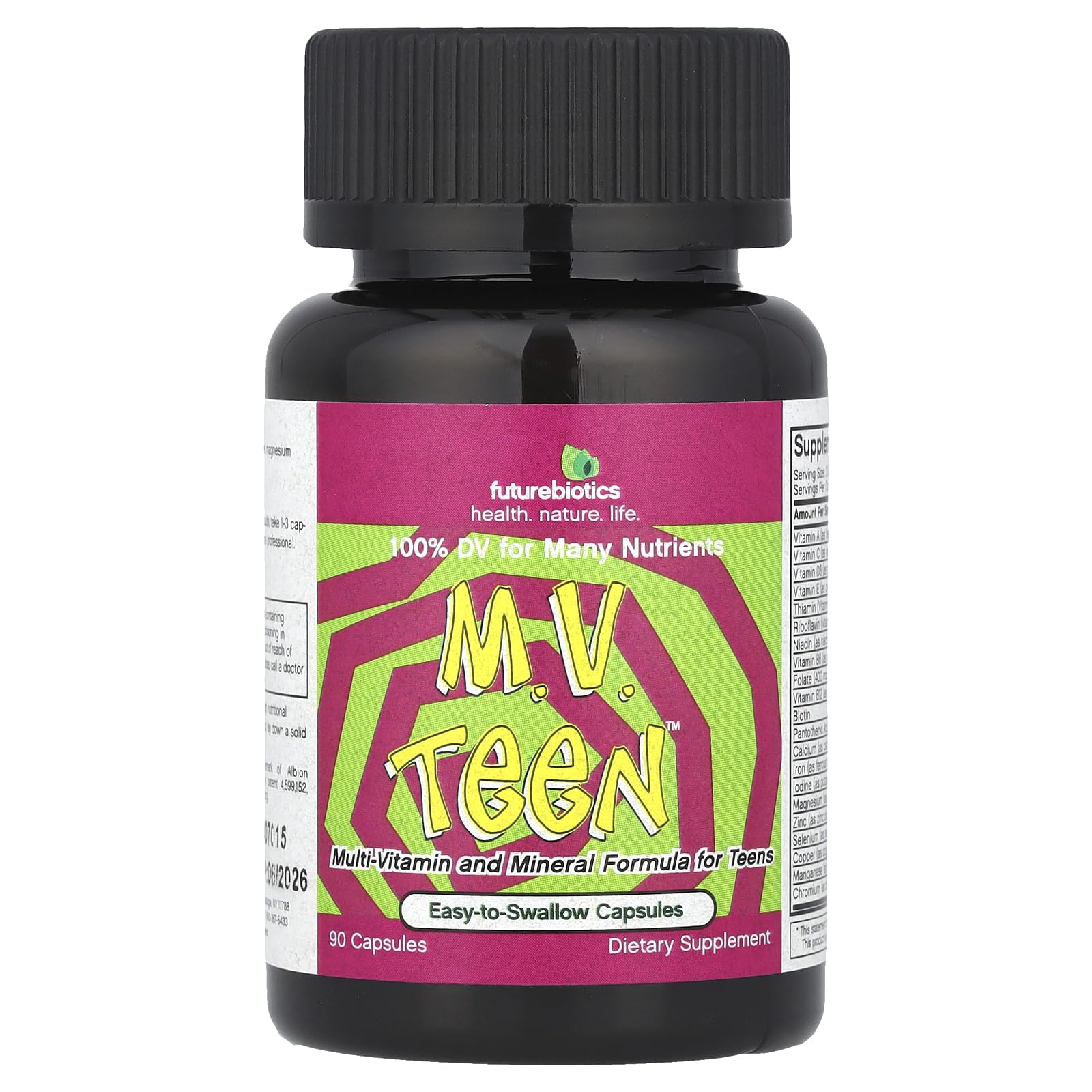 Futurebiotics M.V. Teen Multivitamin Capsules, 90 Count