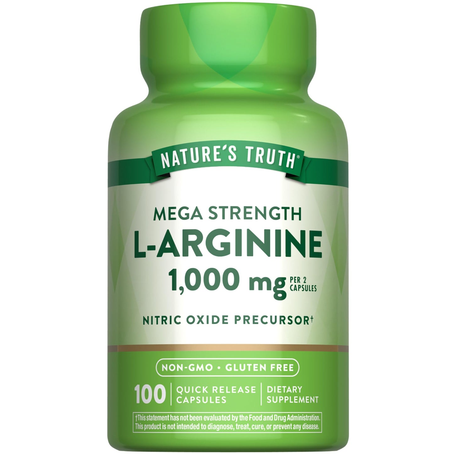 Nature's Truth L-Arginine 1000mg Capsule, 100 Count