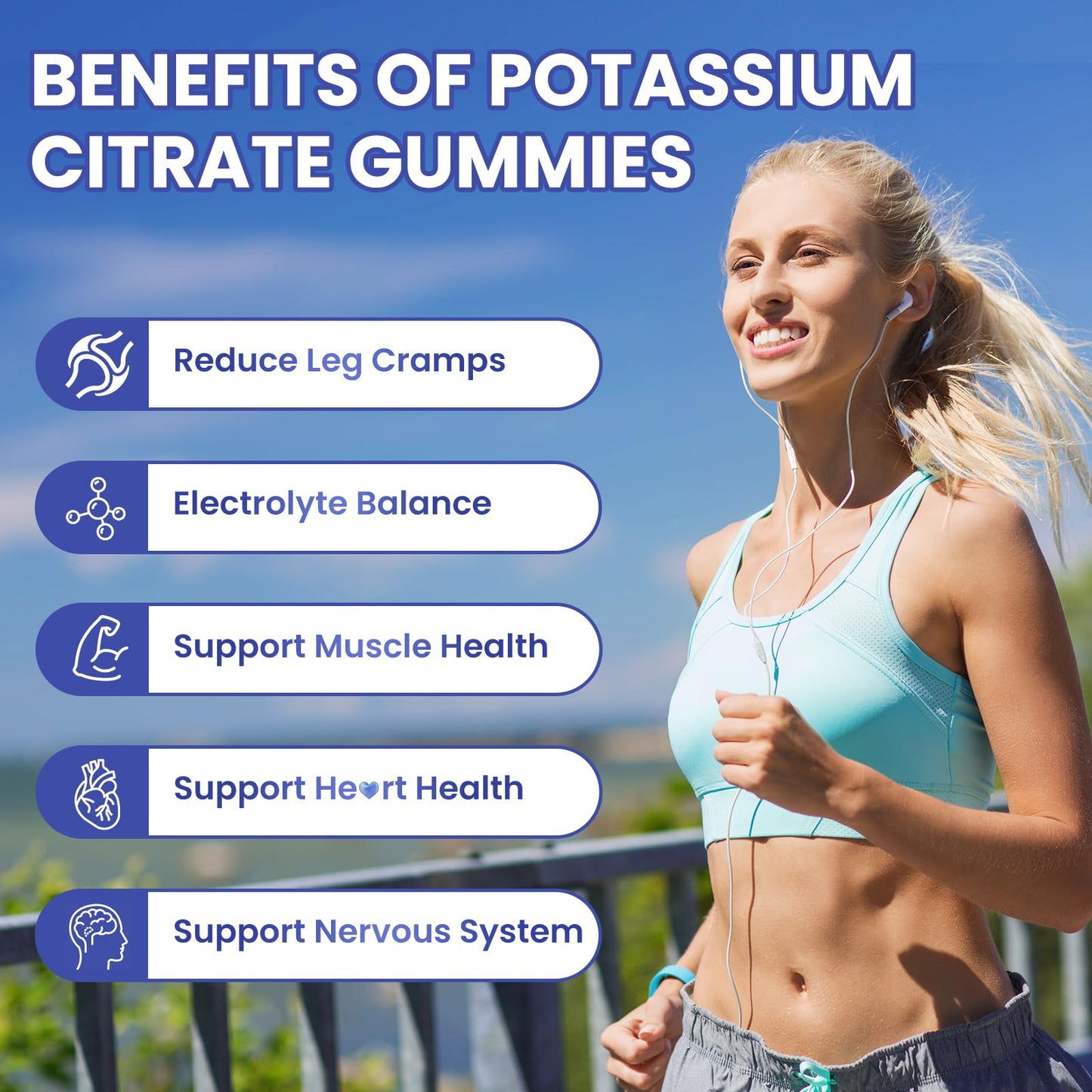 YXSW Potassium Citrate 1200mg Gummies 120 Count
