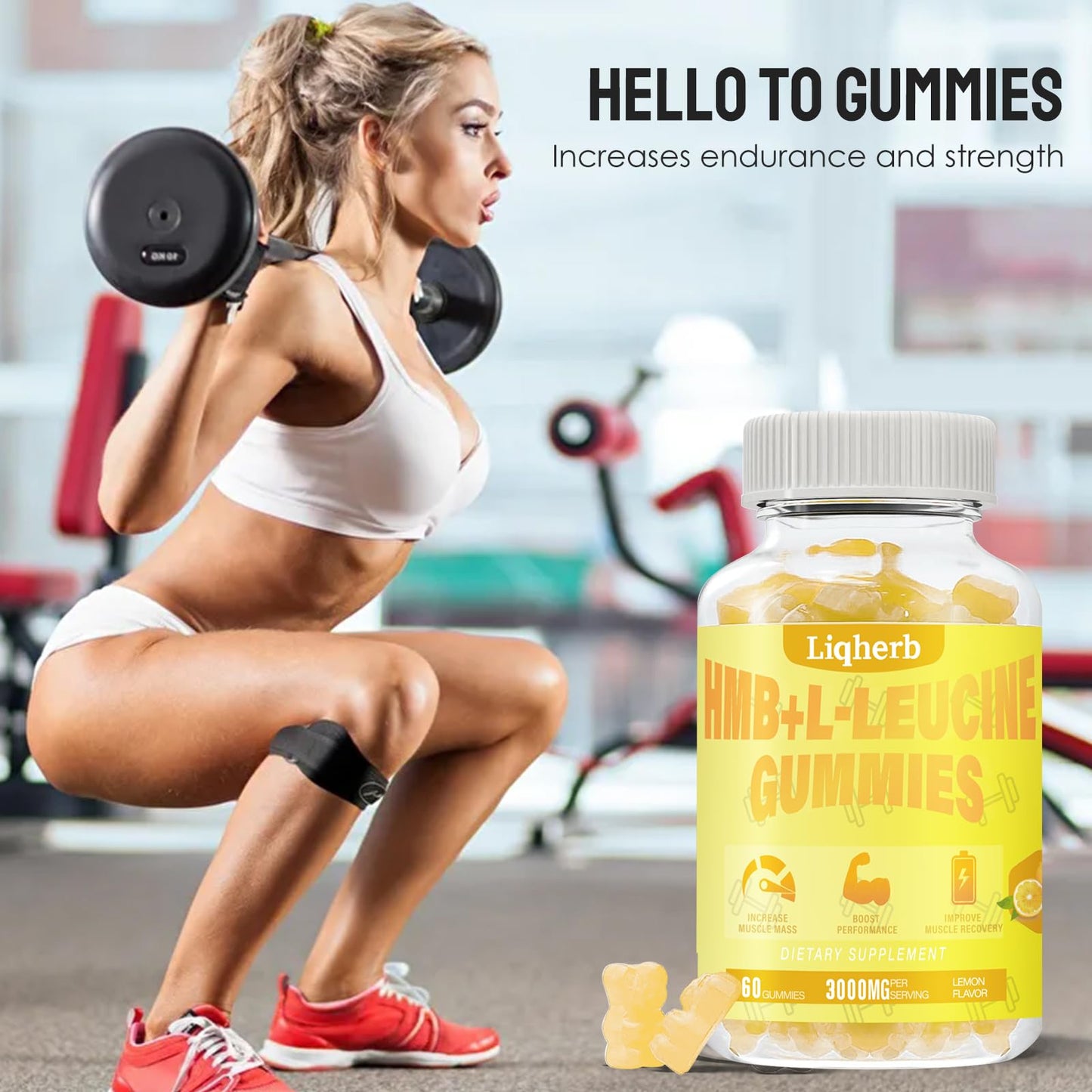 Liqherb HMB and Leucine Gummies 120 Gummies