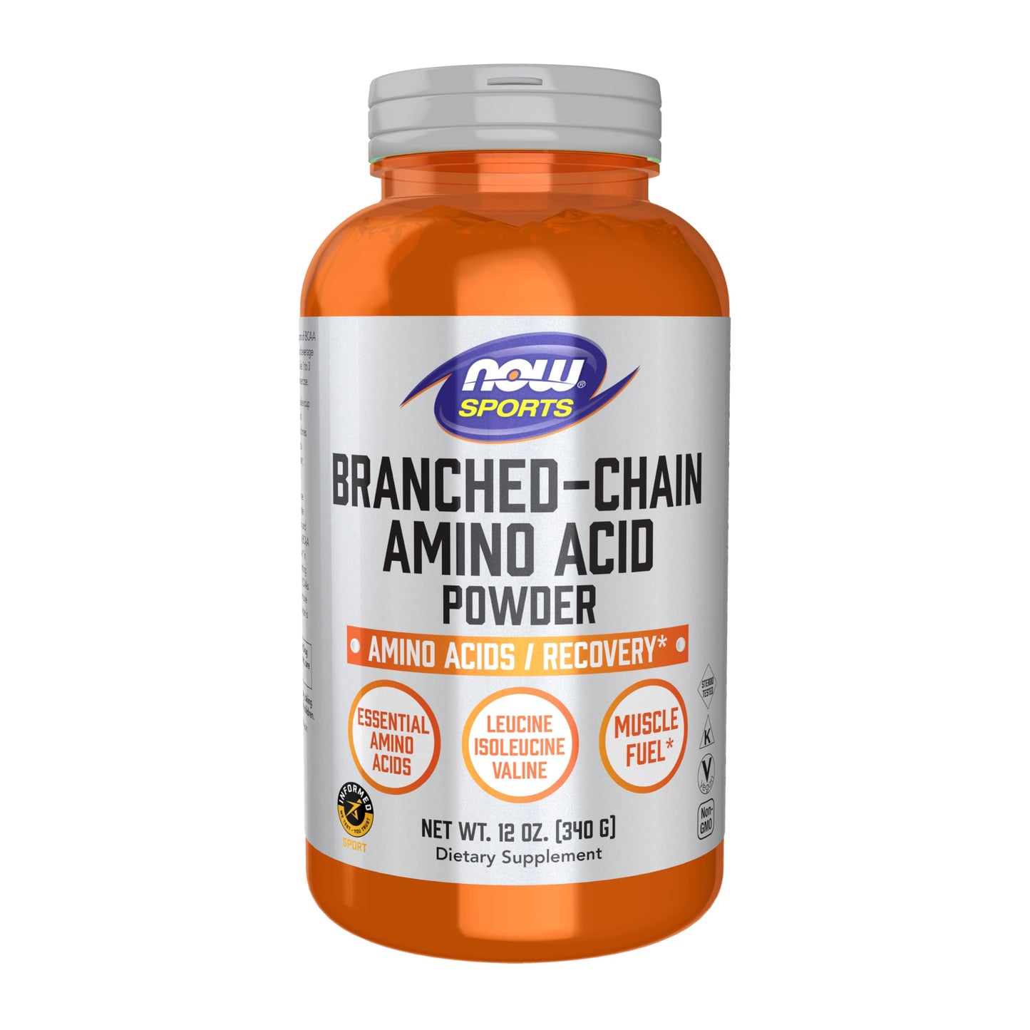 NOW Foods Branched Chain Amino Acids Powder with Leucine, Isoleucine, and Valine 12-Ounce