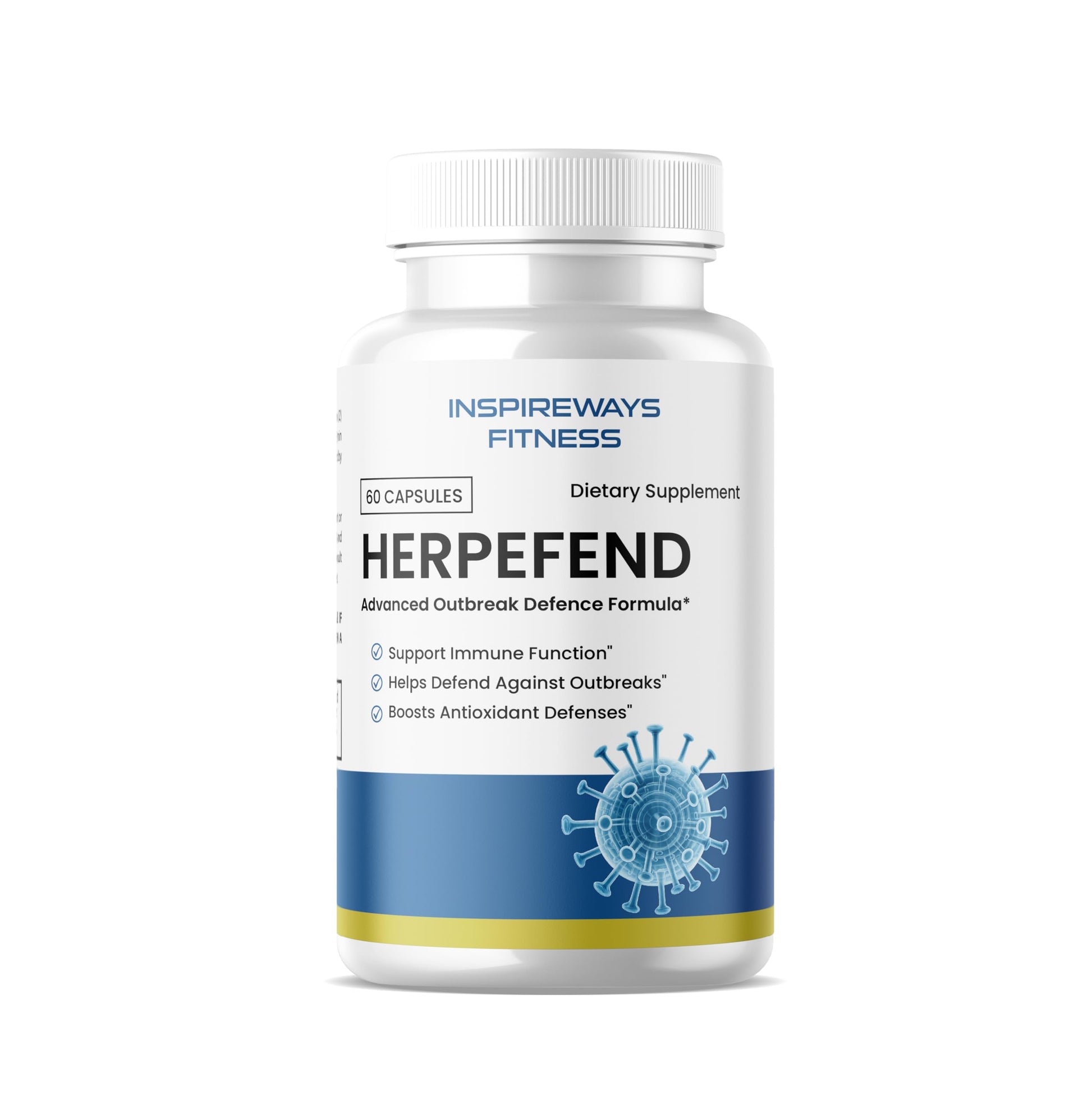 Fitness InspireWays Herpefend Ultra Strength Advanced Daily Immune Support Formula 60 Capsules